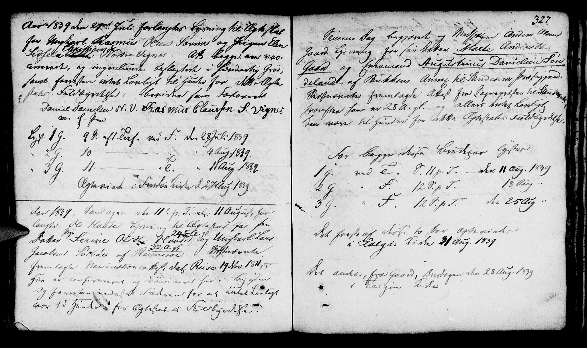 Finnøy sokneprestkontor, AV/SAST-A-101825/H/Ha/Haa/L0005: Parish register (official) no. A 5, 1773-1816, p. 327