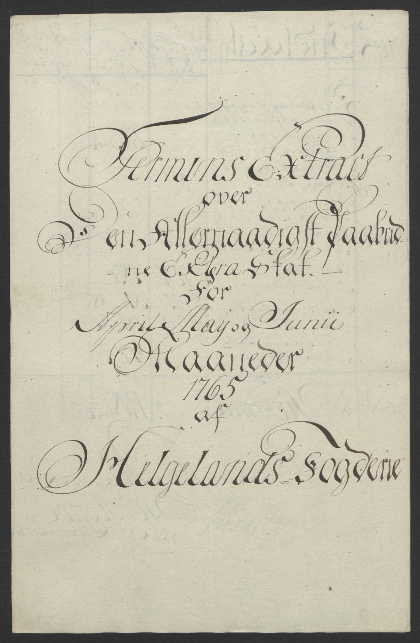 Rentekammeret inntil 1814, Reviderte regnskaper, Fogderegnskap, AV/RA-EA-4092/R65/L4573: Ekstraskatten Helgeland, 1762-1772, p. 100