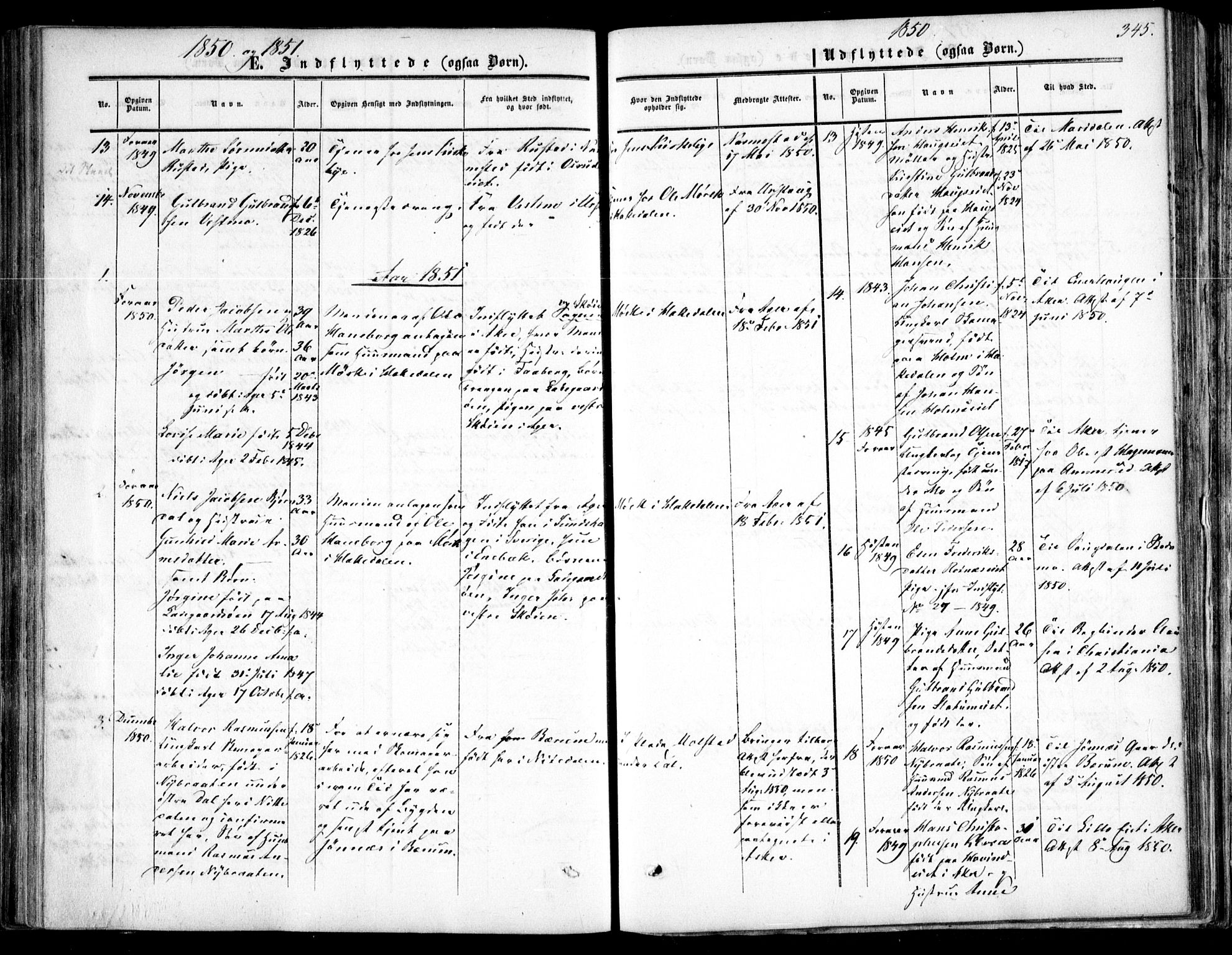 Nittedal prestekontor Kirkebøker, SAO/A-10365a/F/Fa/L0005: Parish register (official) no. I 5, 1850-1862, p. 345