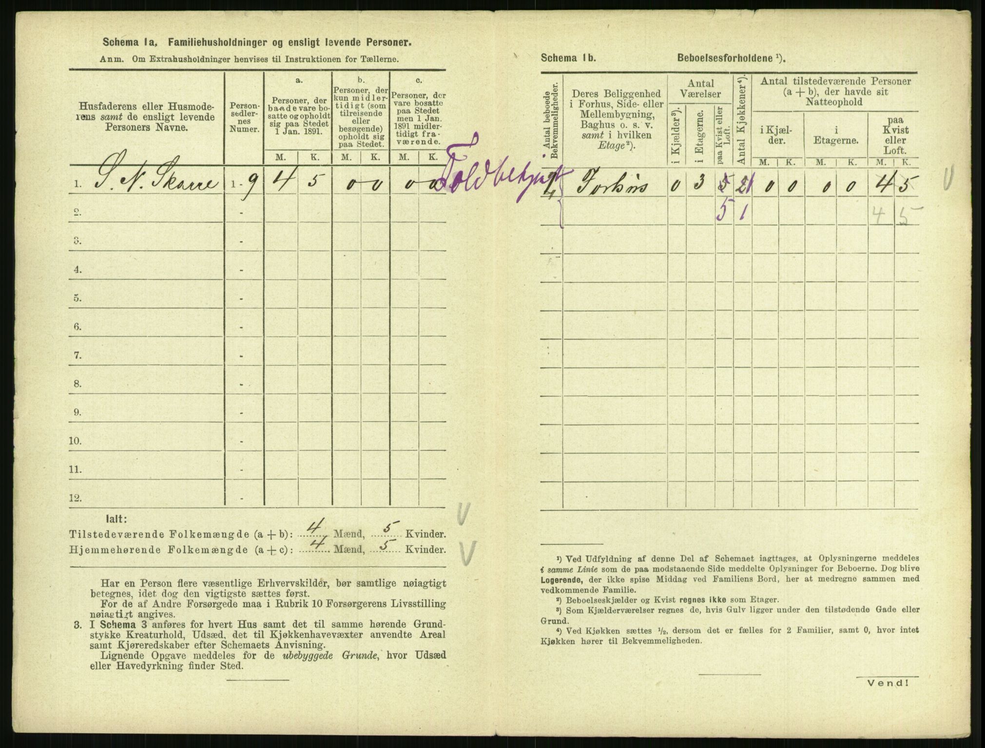 RA, 1891 census for 0801 Kragerø, 1891, p. 1065