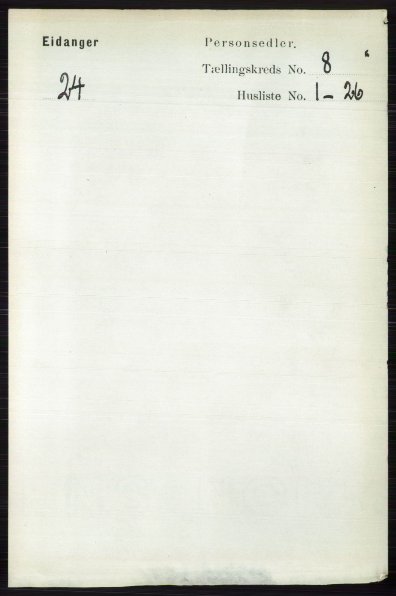 RA, 1891 census for 0813 Eidanger, 1891, p. 2986