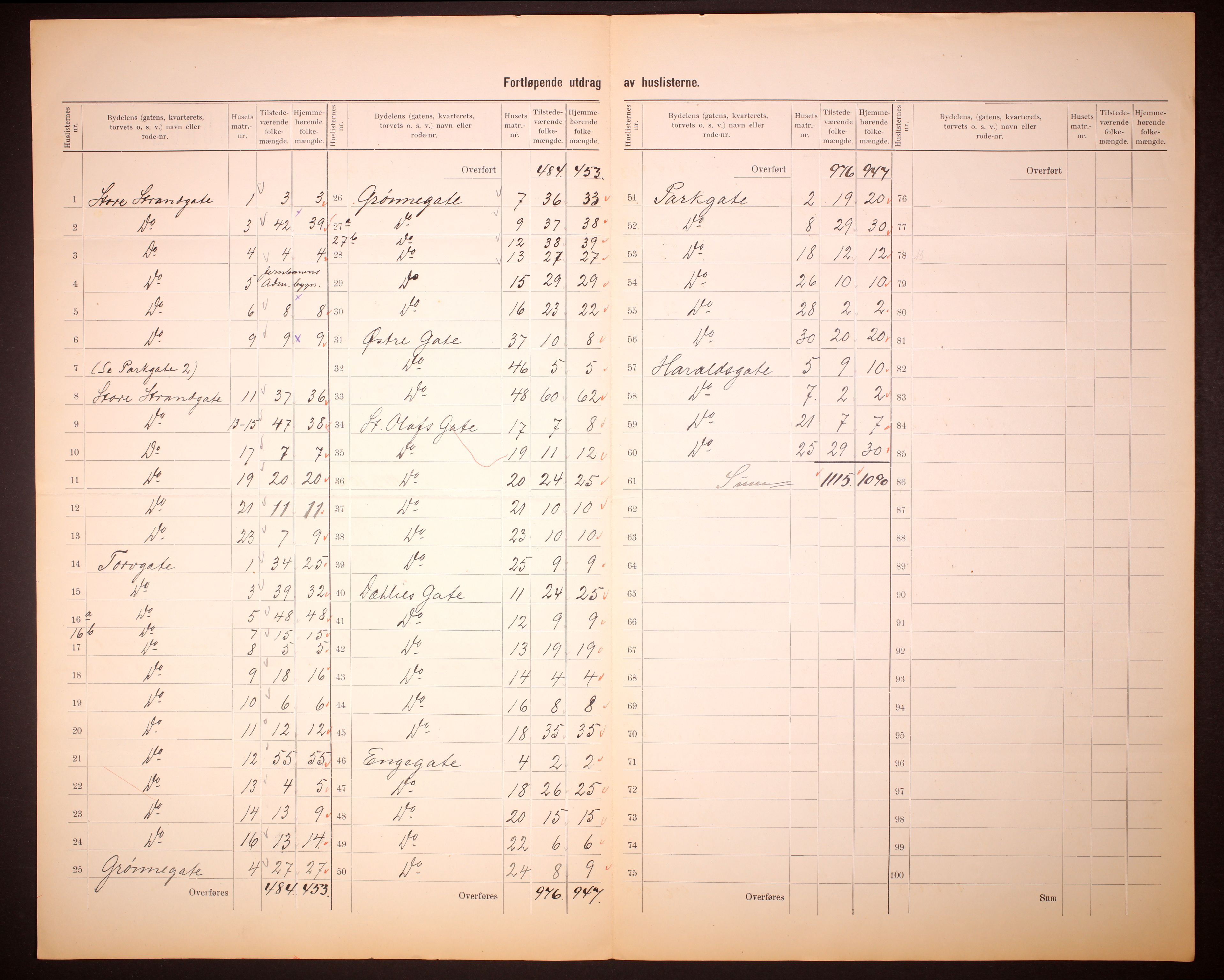 RA, 1910 census for Hamar, 1910, p. 7