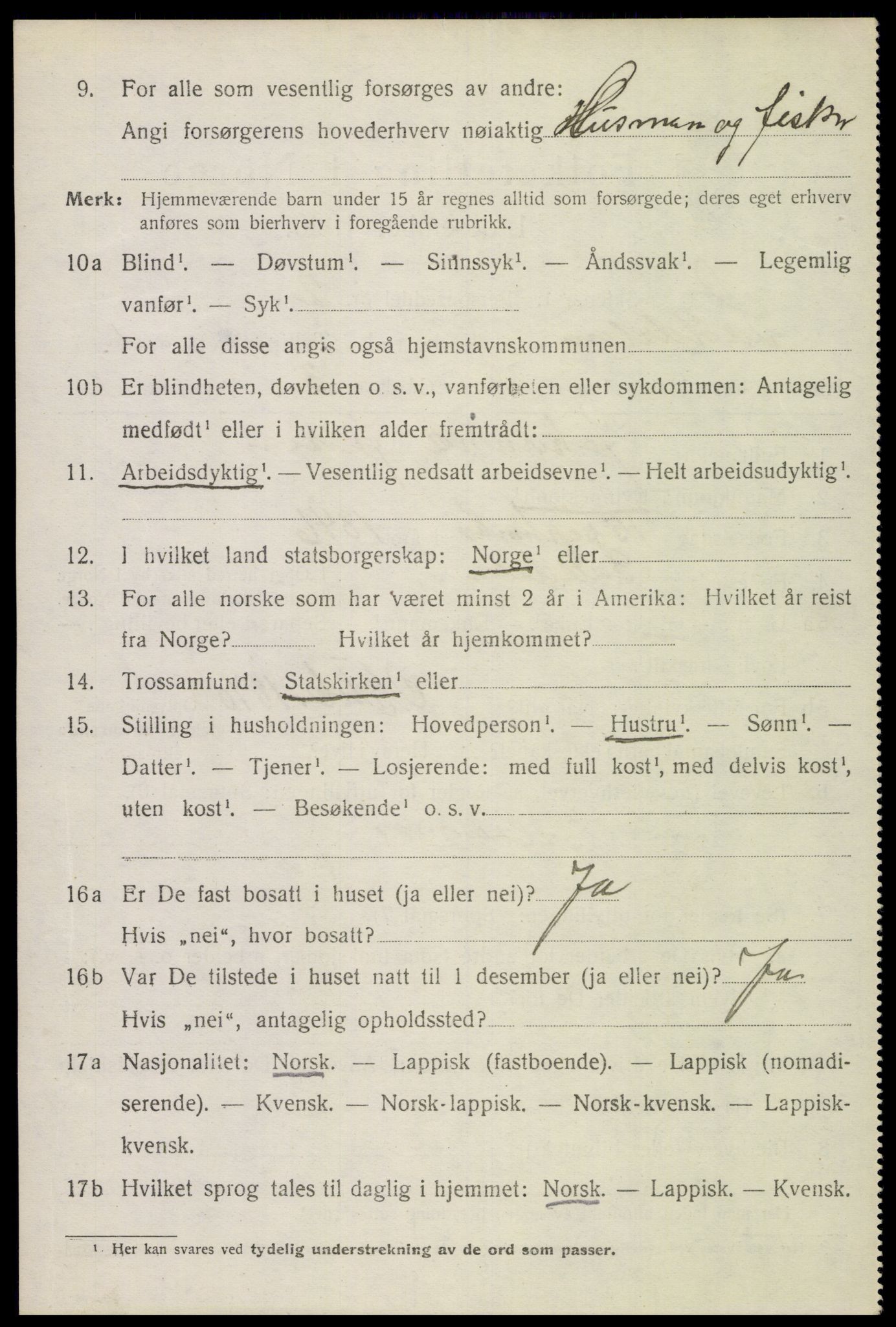 SAT, 1920 census for Saltdal, 1920, p. 1710