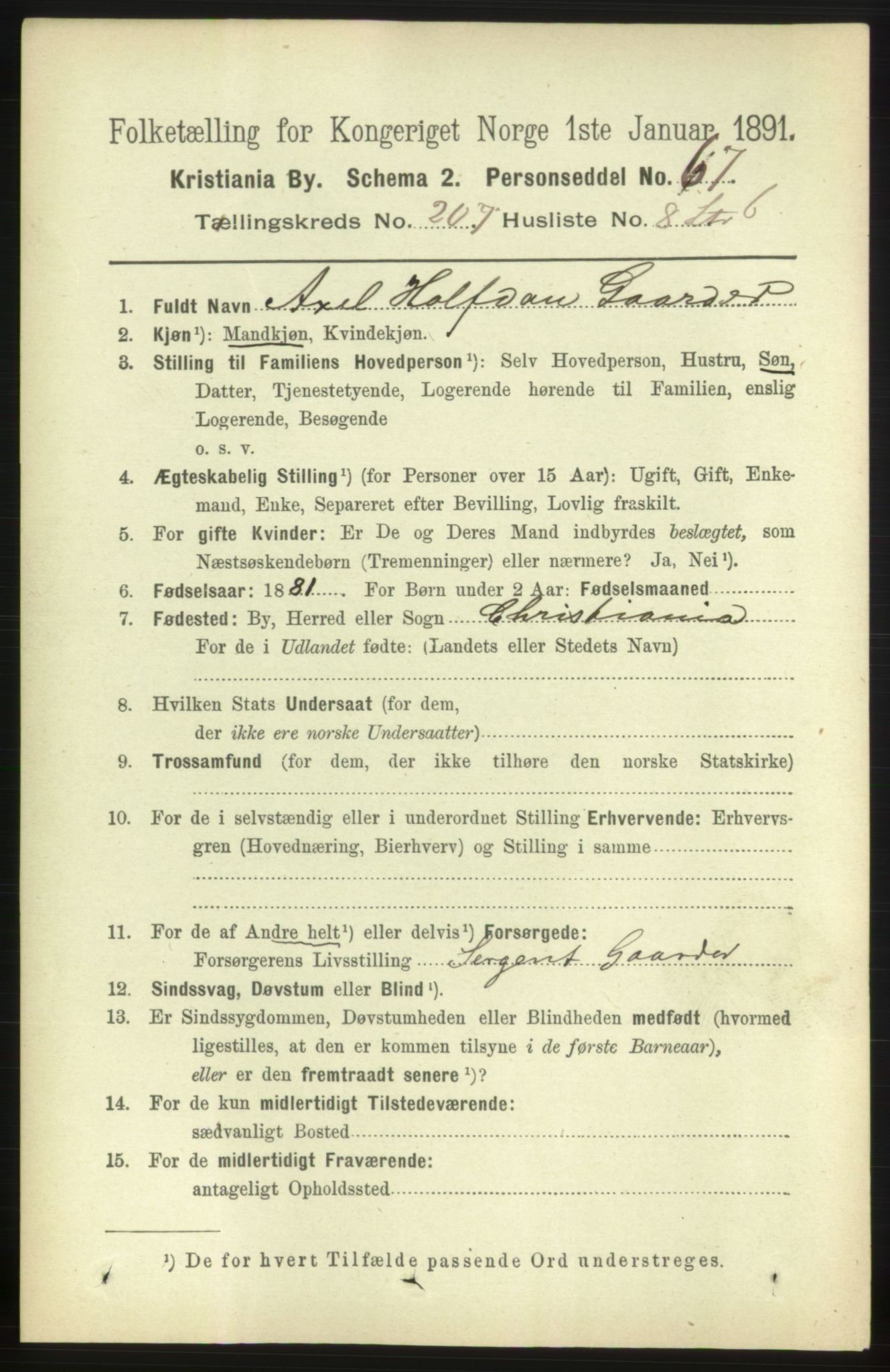 RA, 1891 census for 0301 Kristiania, 1891, p. 124793
