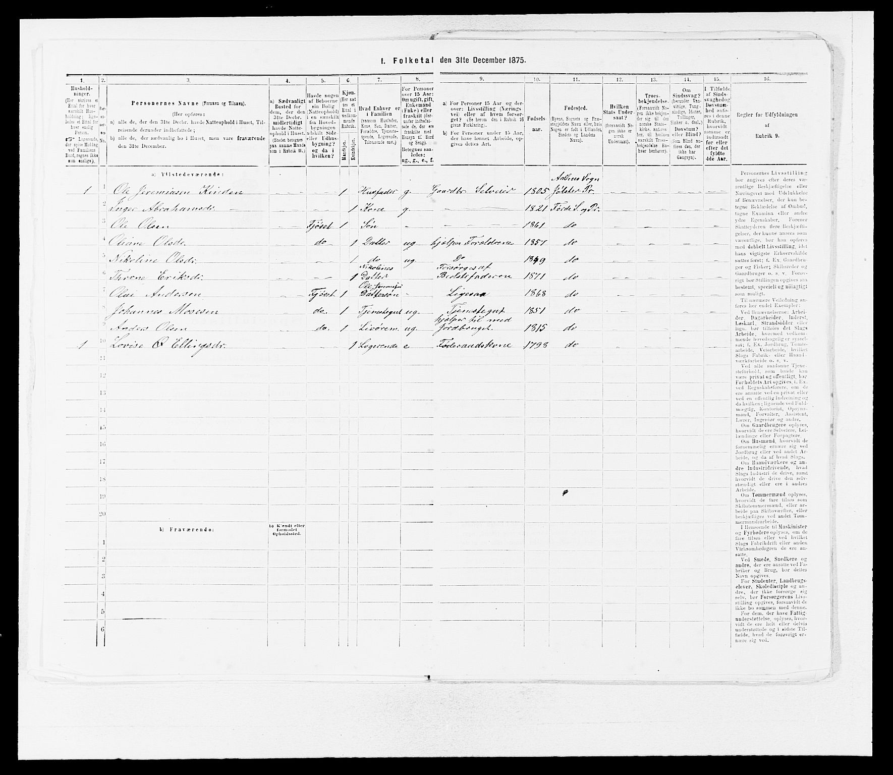 SAB, 1875 census for 1432P Førde, 1875, p. 202