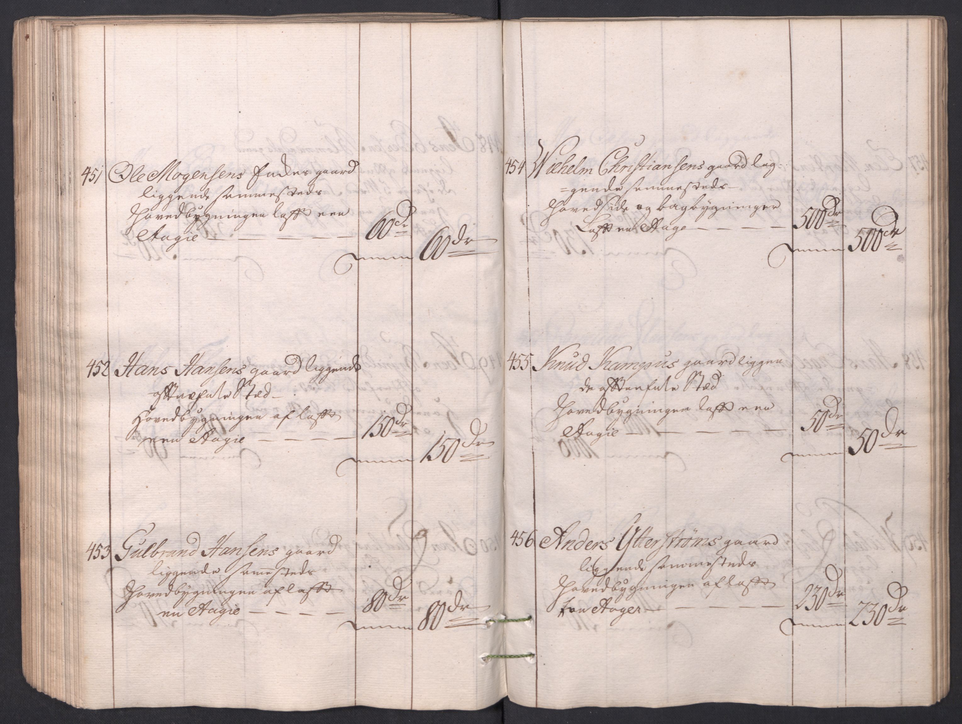 Kristiania stiftamt, AV/SAO-A-10386/I/Ia/L0001/0002: Branntakster / Christiania, 1766-1767
