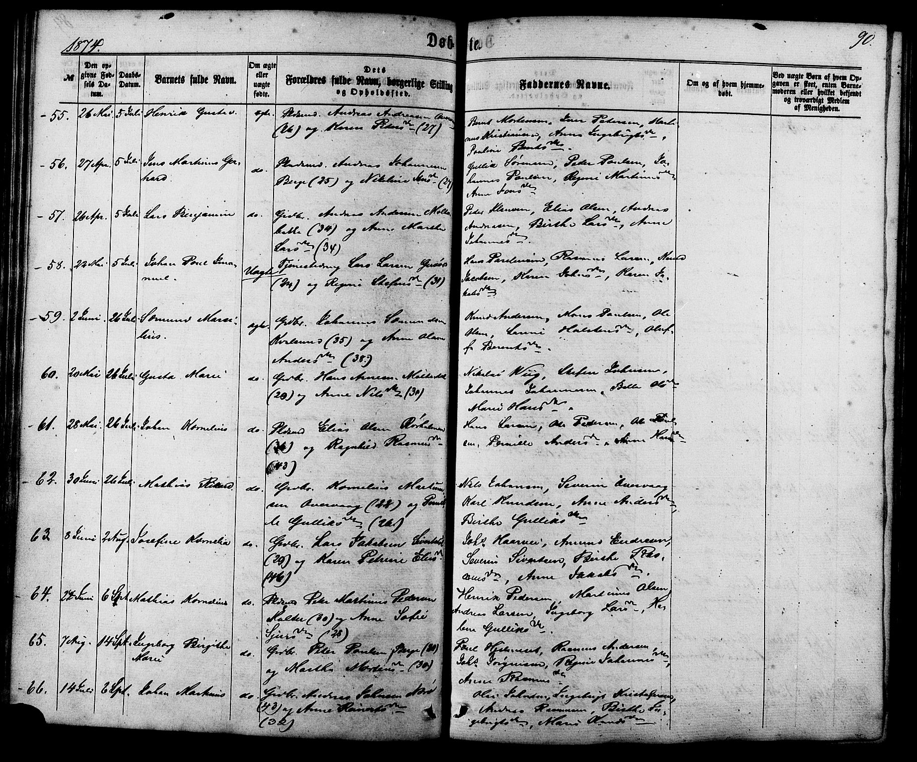 Ministerialprotokoller, klokkerbøker og fødselsregistre - Møre og Romsdal, AV/SAT-A-1454/507/L0071: Parish register (official) no. 507A06, 1863-1878, p. 90