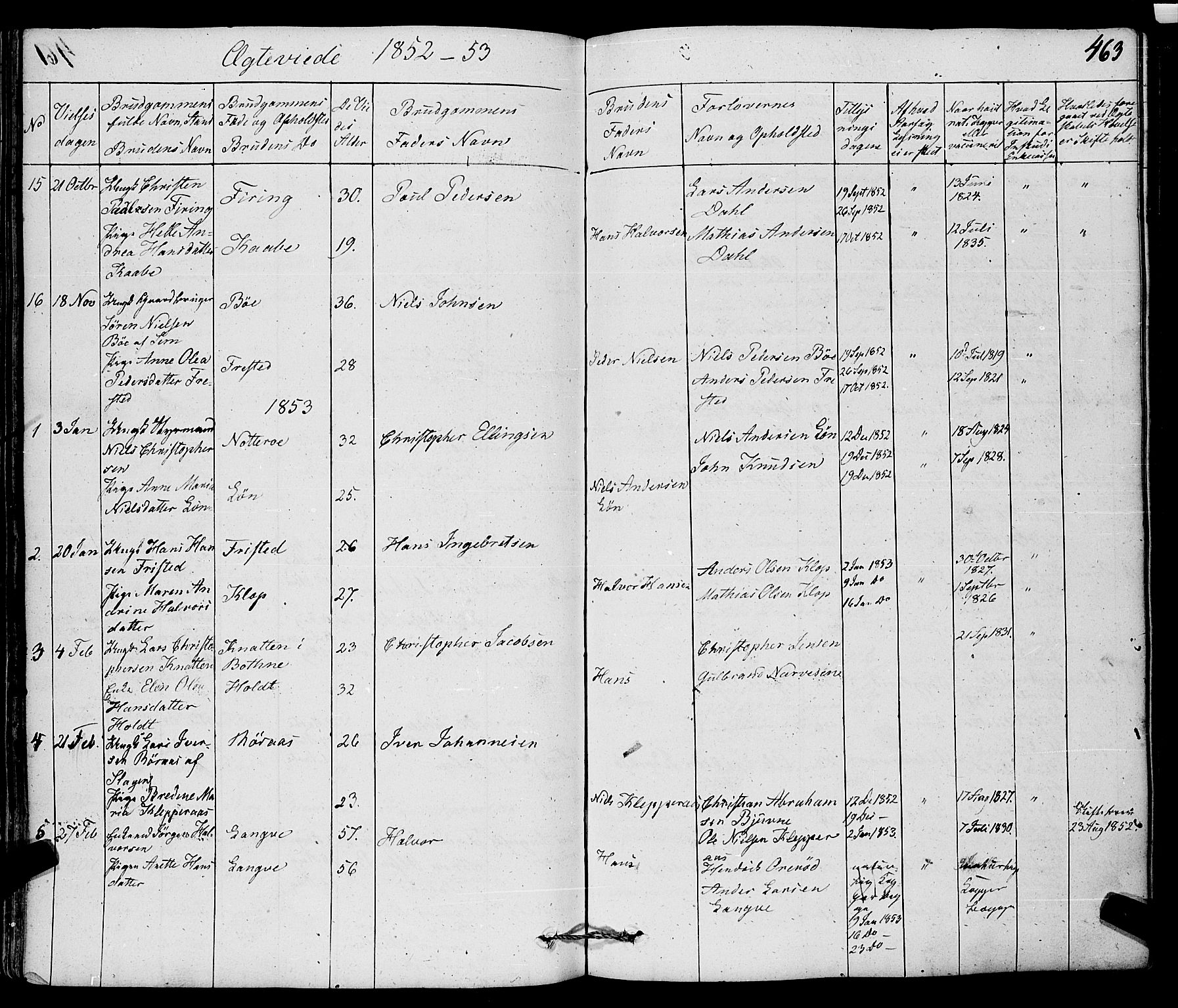 Ramnes kirkebøker, SAKO/A-314/F/Fa/L0005: Parish register (official) no. I 5, 1841-1861, p. 462-463
