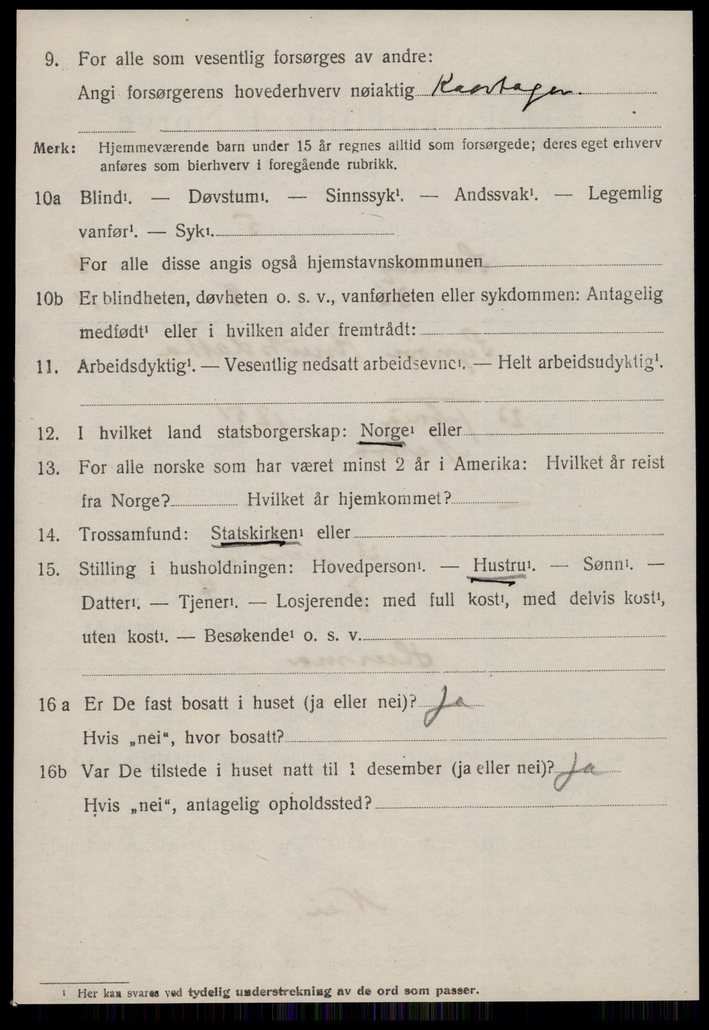 SAT, 1920 census for Sandøy, 1920, p. 1703