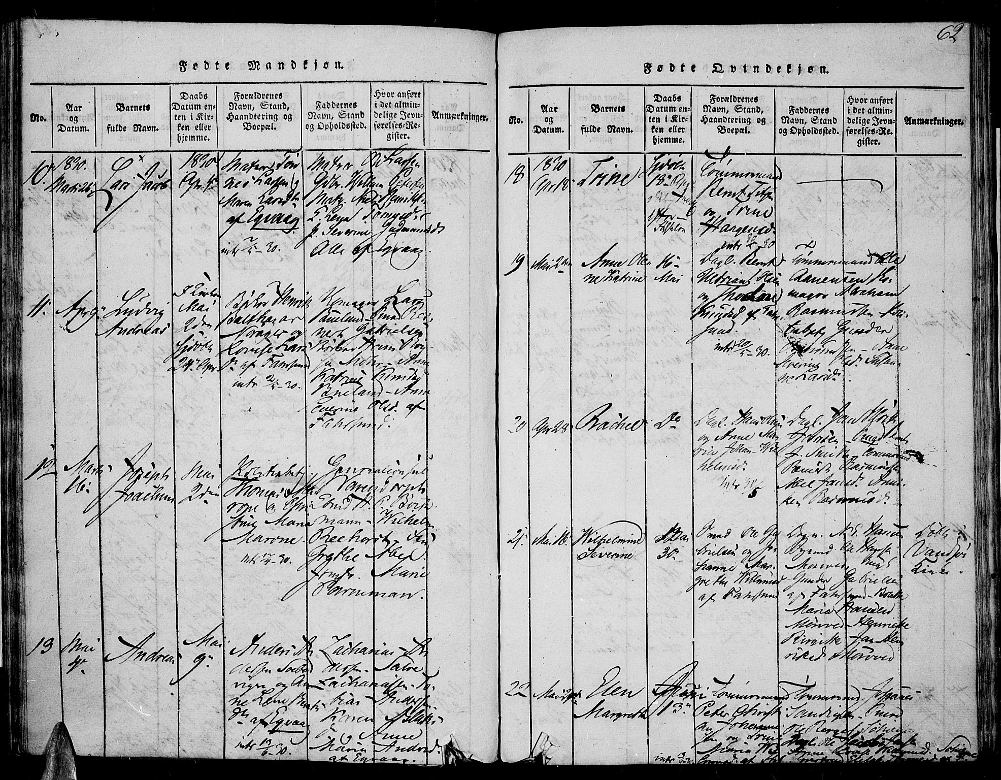 Farsund sokneprestkontor, AV/SAK-1111-0009/F/Fa/L0002: Parish register (official) no. A 2, 1815-1836, p. 62