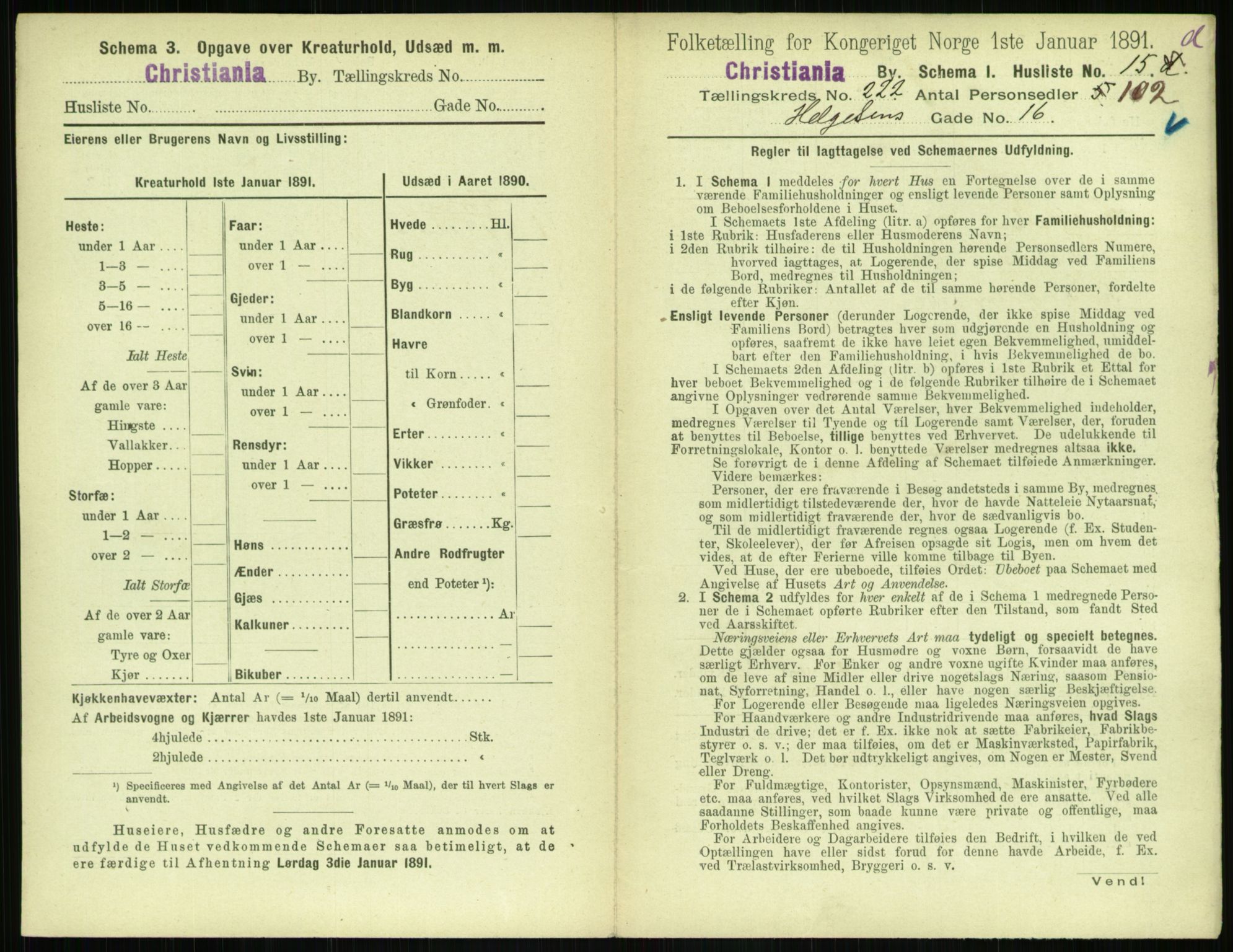 RA, 1891 census for 0301 Kristiania, 1891, p. 133053