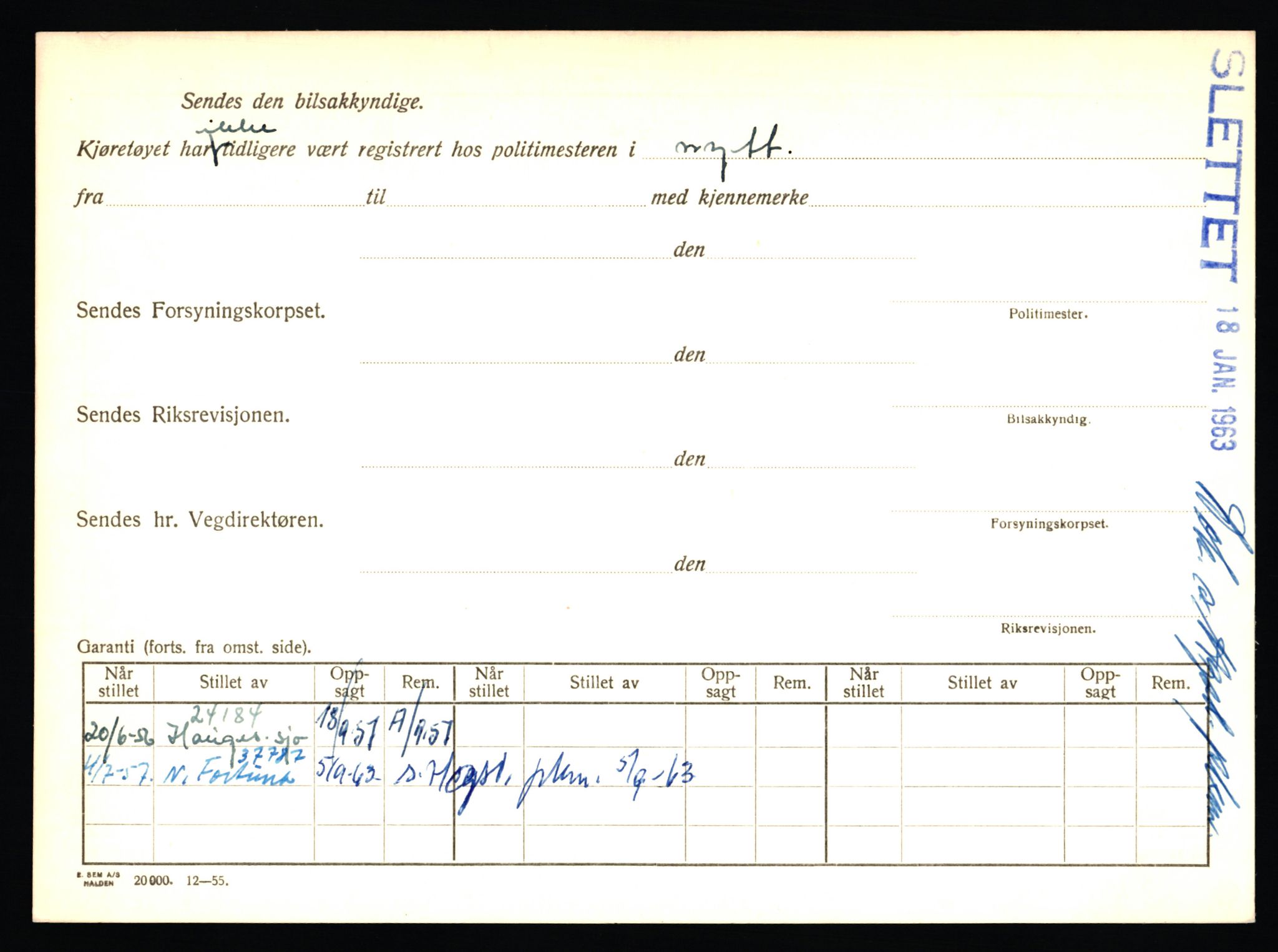 Stavanger trafikkstasjon, SAST/A-101942/0/F/L0044: L-26300 - L-26999, 1930-1971, p. 292