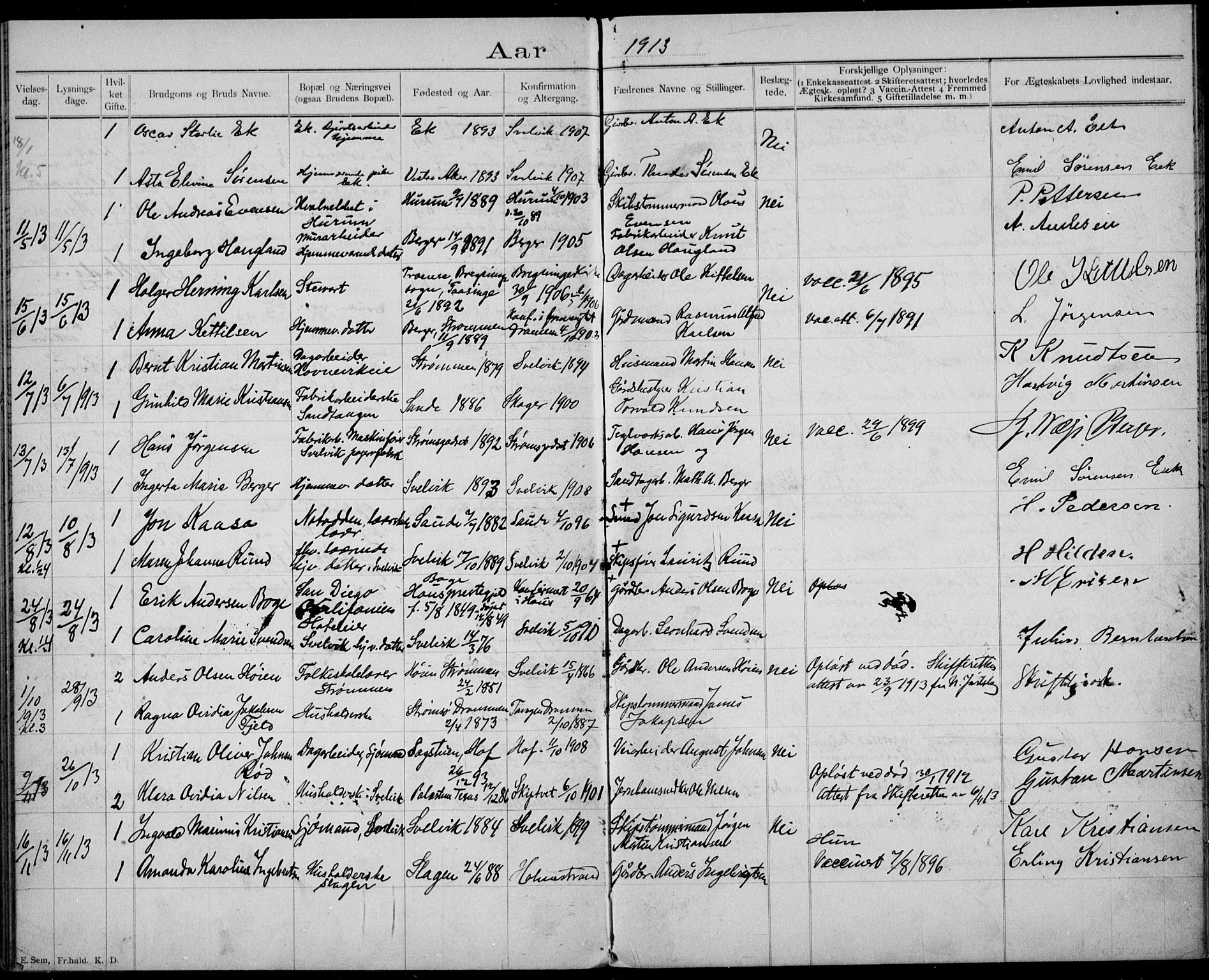 Strømm kirkebøker, AV/SAKO-A-322/H/Ha/L0002: Banns register no. 2, 1897-1919