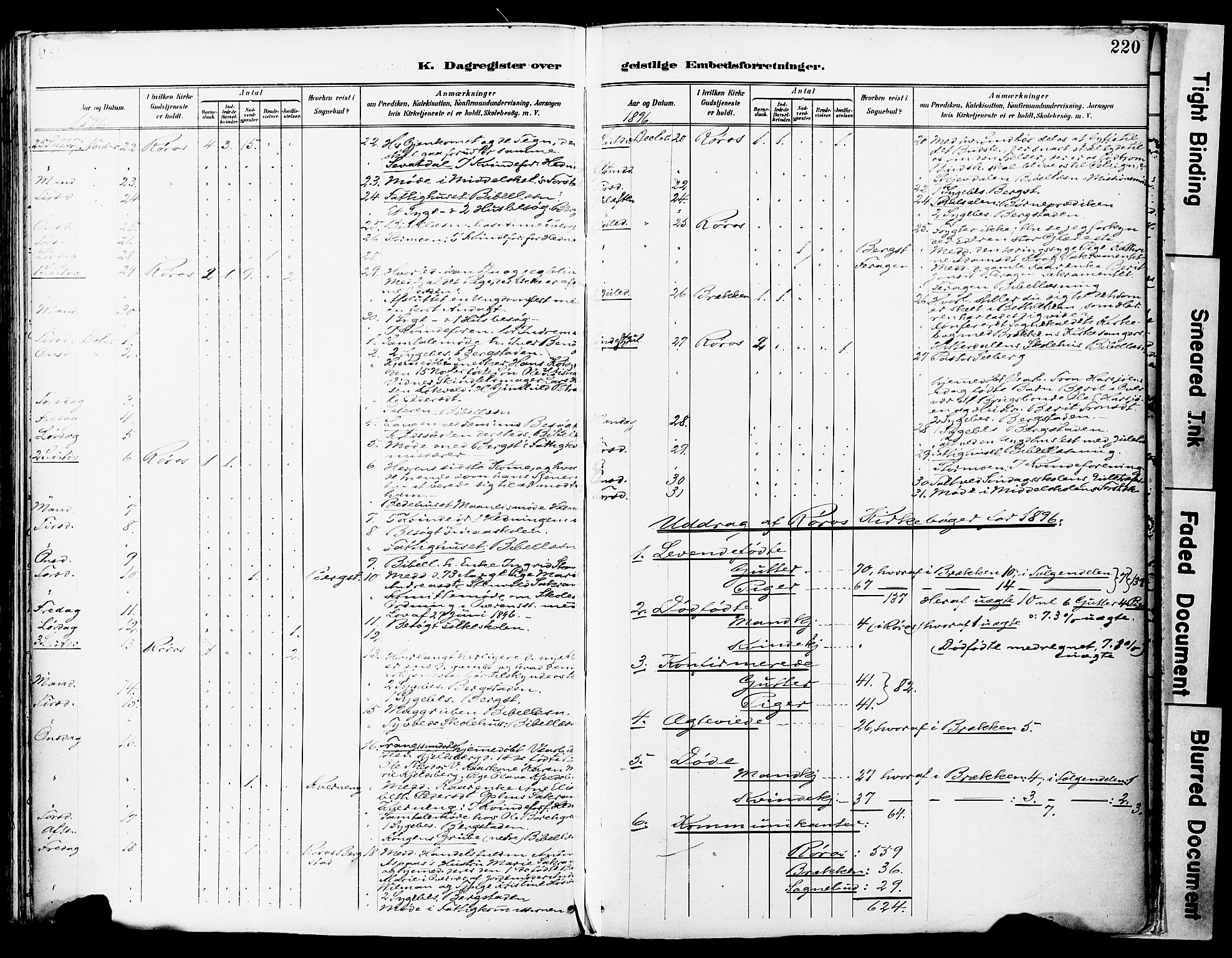 Ministerialprotokoller, klokkerbøker og fødselsregistre - Sør-Trøndelag, AV/SAT-A-1456/681/L0935: Parish register (official) no. 681A13, 1890-1898, p. 220