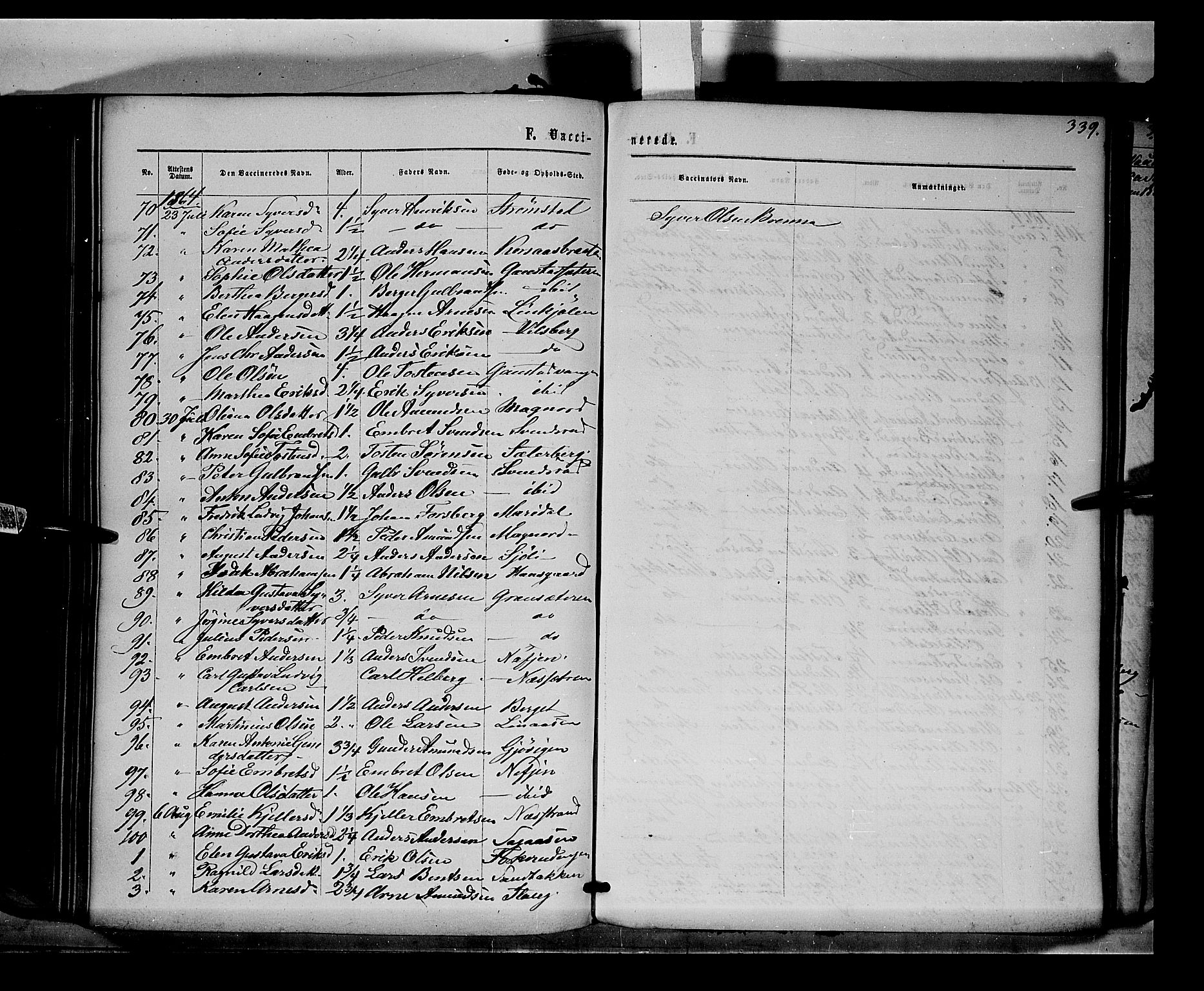 Eidskog prestekontor, AV/SAH-PREST-026/H/Ha/Haa/L0001: Parish register (official) no. 1, 1860-1867, p. 339