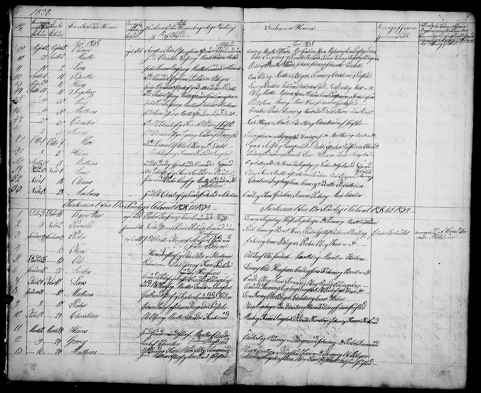 Fåberg prestekontor, SAH/PREST-086/H/Ha/Hab/L0005: Parish register (copy) no. 5, 1837-1864, p. 6-7