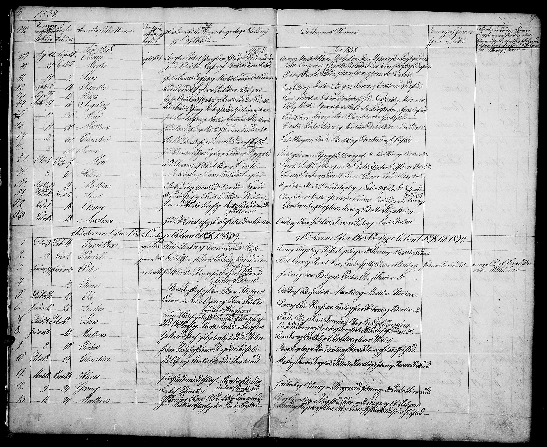 Fåberg prestekontor, AV/SAH-PREST-086/H/Ha/Hab/L0005: Parish register (copy) no. 5, 1837-1864, p. 6-7