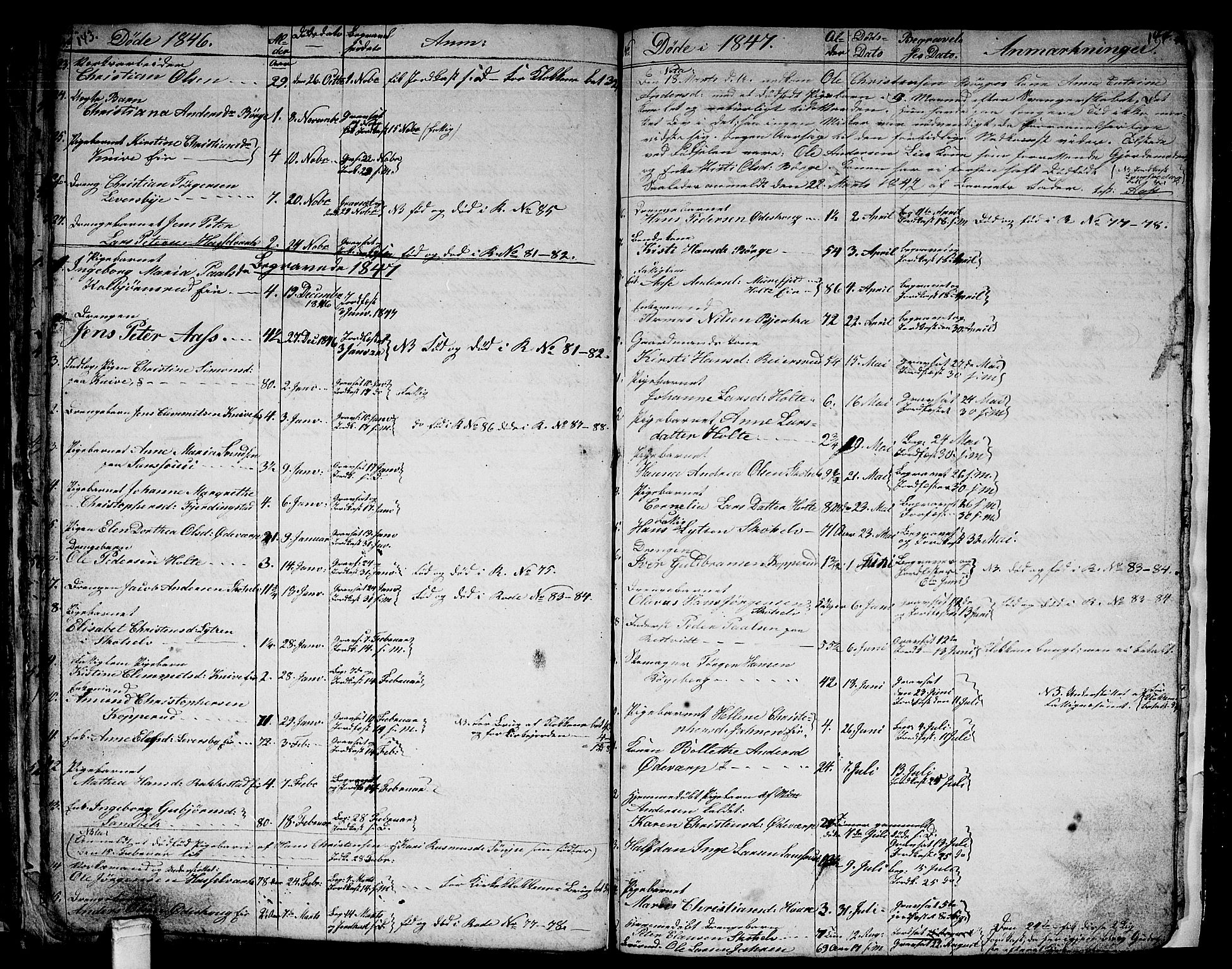 Eiker kirkebøker, SAKO/A-4/G/Gb/L0001: Parish register (copy) no. II 1, 1844-1864, p. 143-144