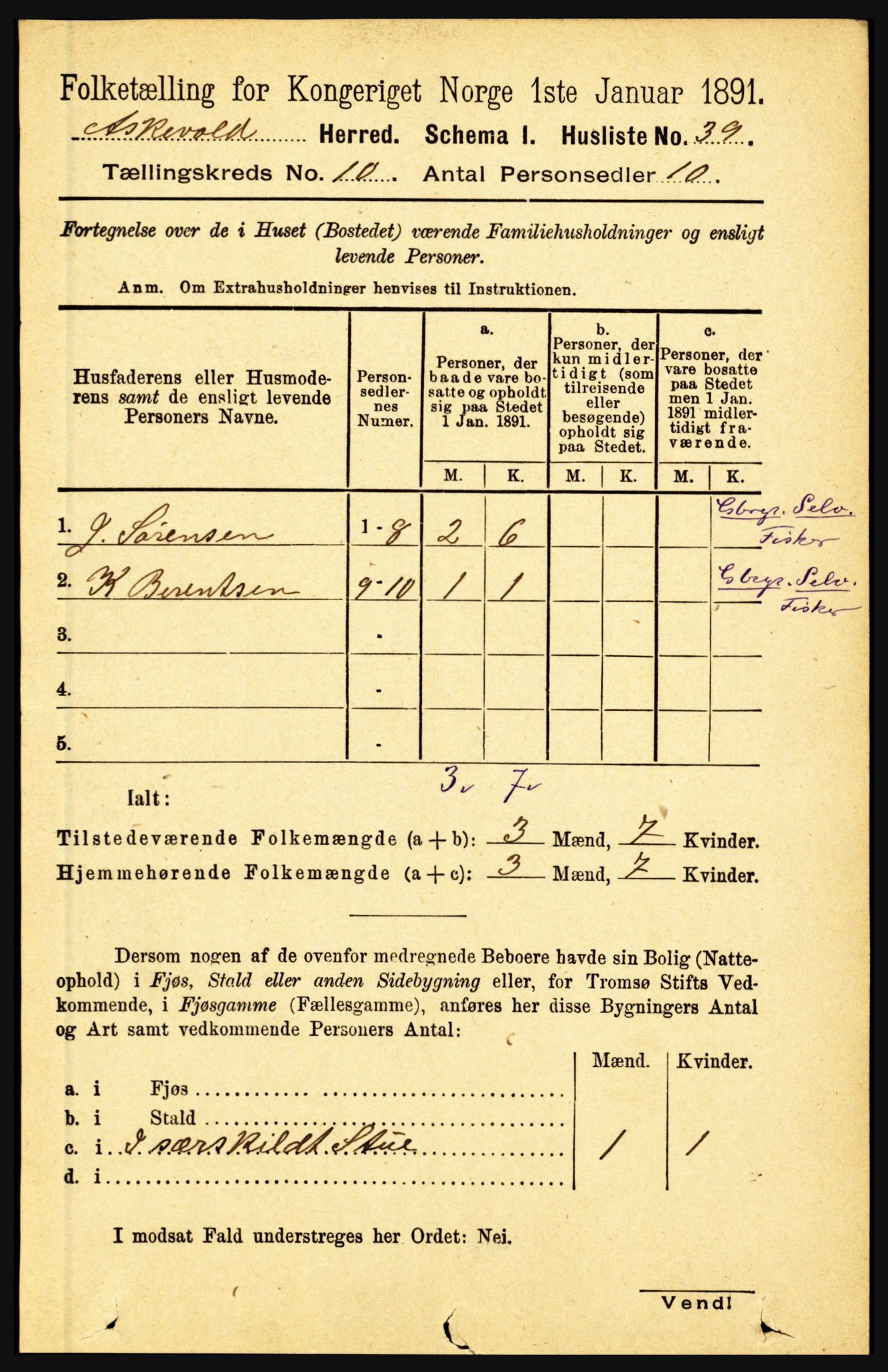 RA, 1891 census for 1428 Askvoll, 1891, p. 2974