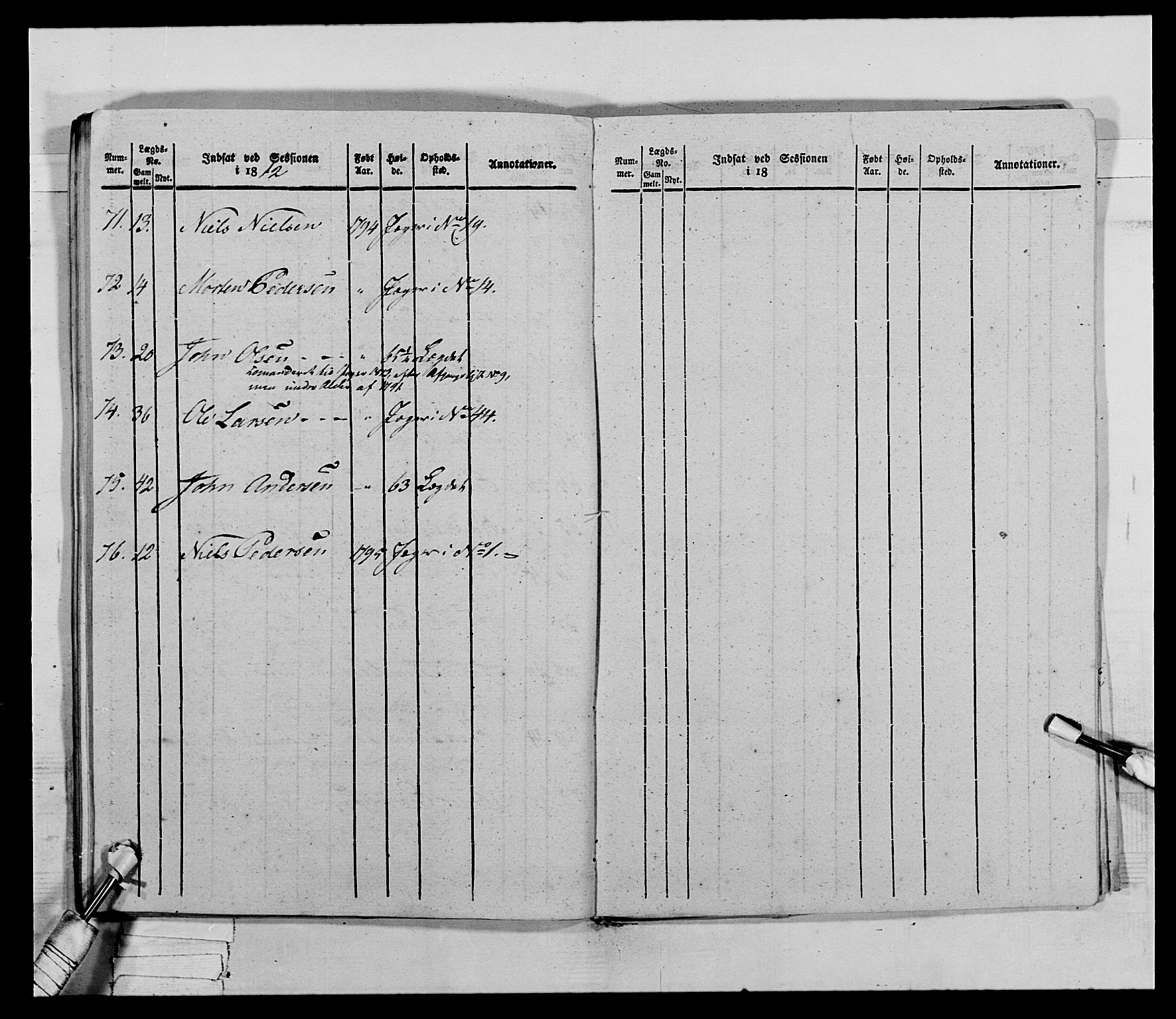 Generalitets- og kommissariatskollegiet, Det kongelige norske kommissariatskollegium, AV/RA-EA-5420/E/Eh/L0027: Skiløperkompaniene, 1812-1832, p. 557