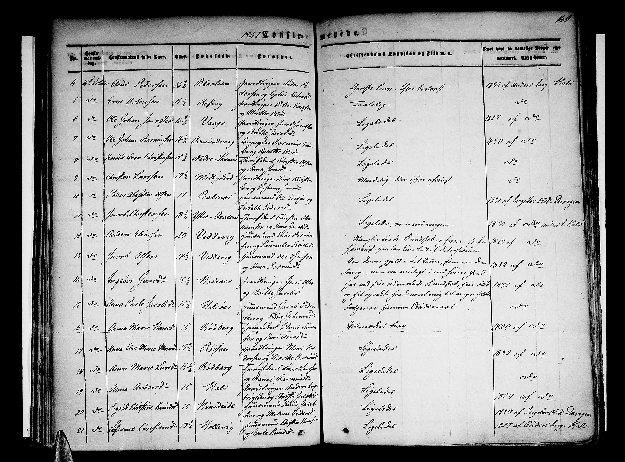 Selje sokneprestembete, AV/SAB-A-99938/H/Ha/Haa/Haaa: Parish register (official) no. A 9, 1829-1844, p. 149