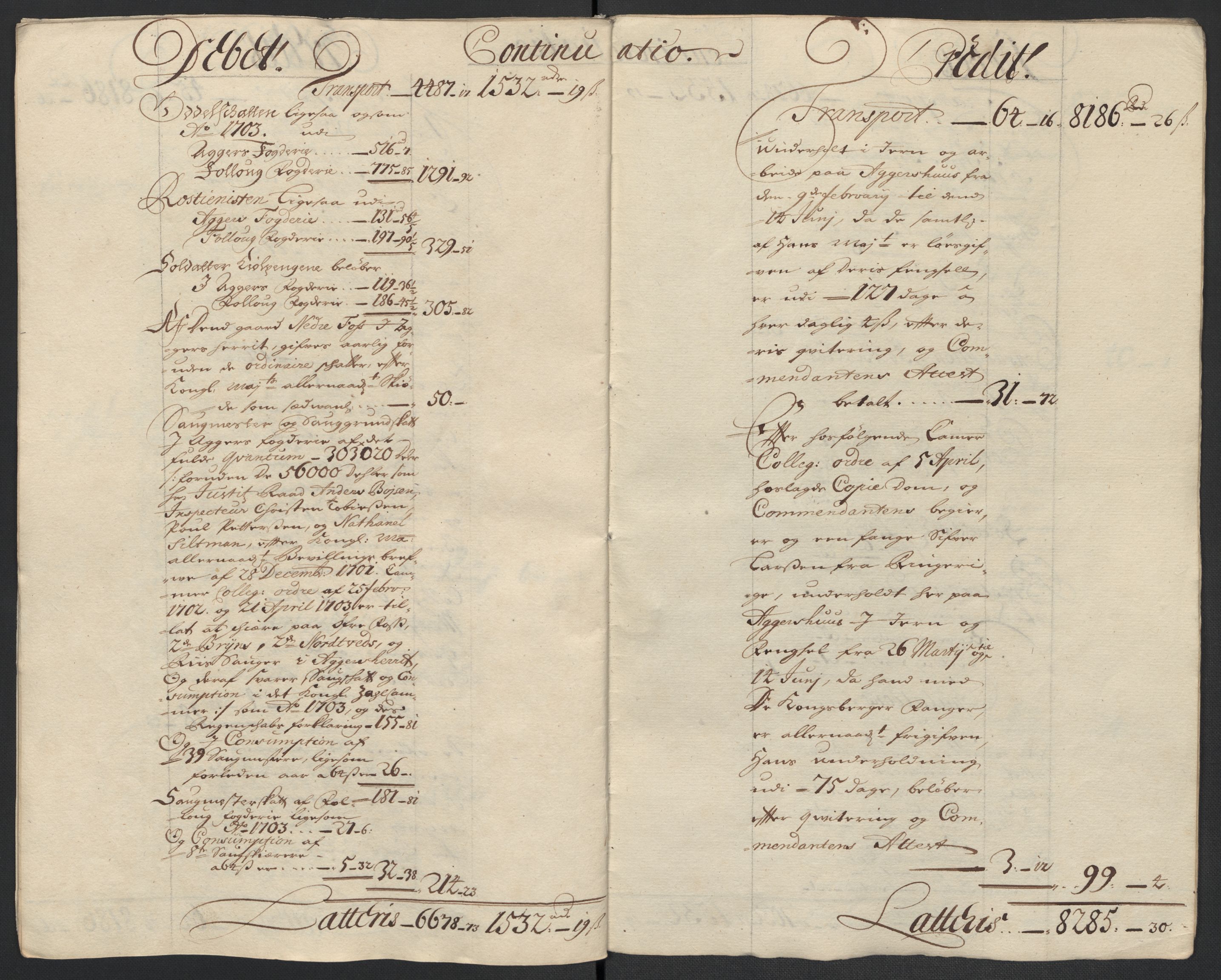 Rentekammeret inntil 1814, Reviderte regnskaper, Fogderegnskap, AV/RA-EA-4092/R10/L0445: Fogderegnskap Aker og Follo, 1703-1704, p. 310