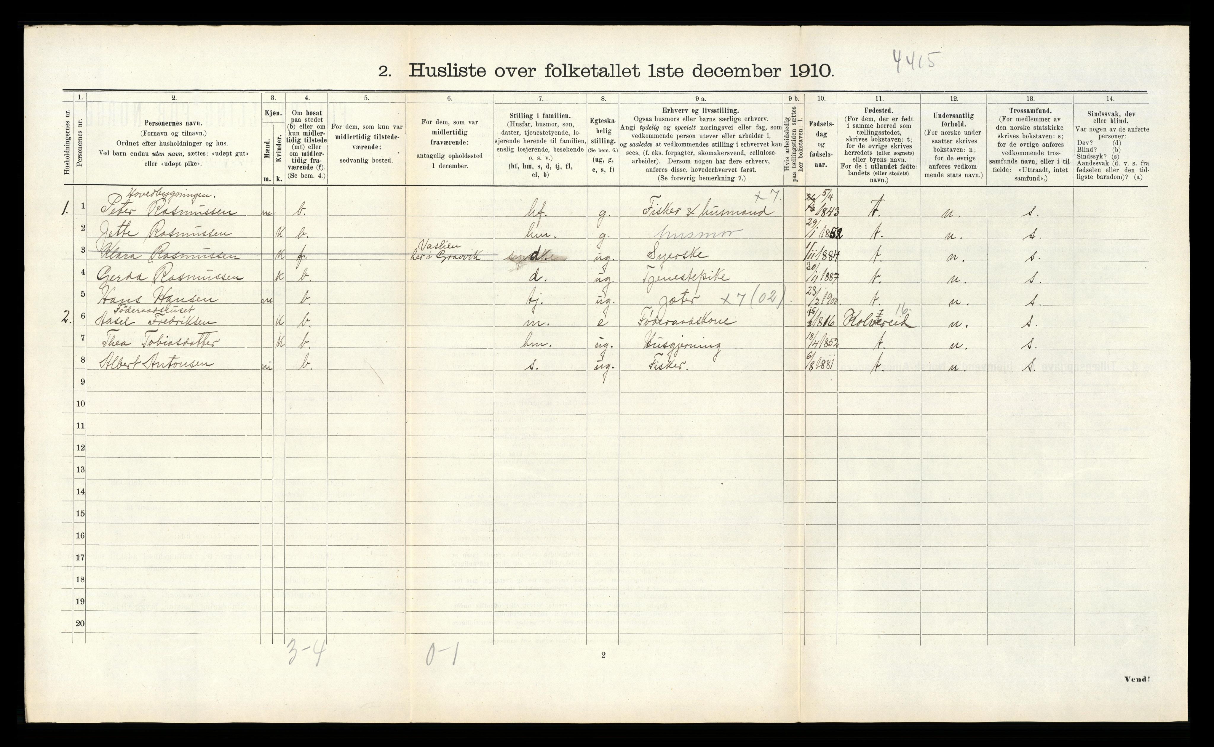 RA, 1910 census for Gravvik, 1910, p. 236