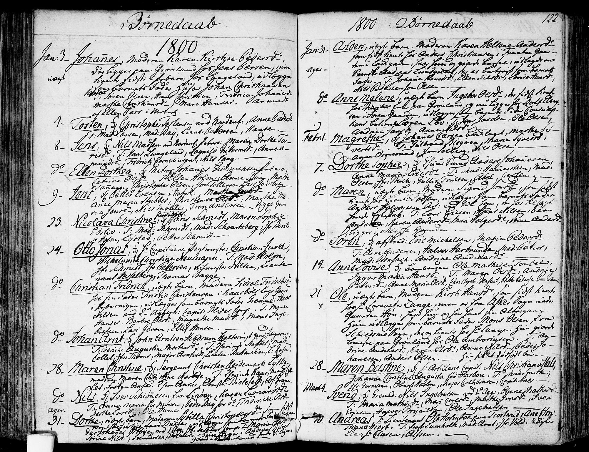 Garnisonsmenigheten Kirkebøker, AV/SAO-A-10846/F/Fa/L0003: Parish register (official) no. 3, 1777-1809, p. 122