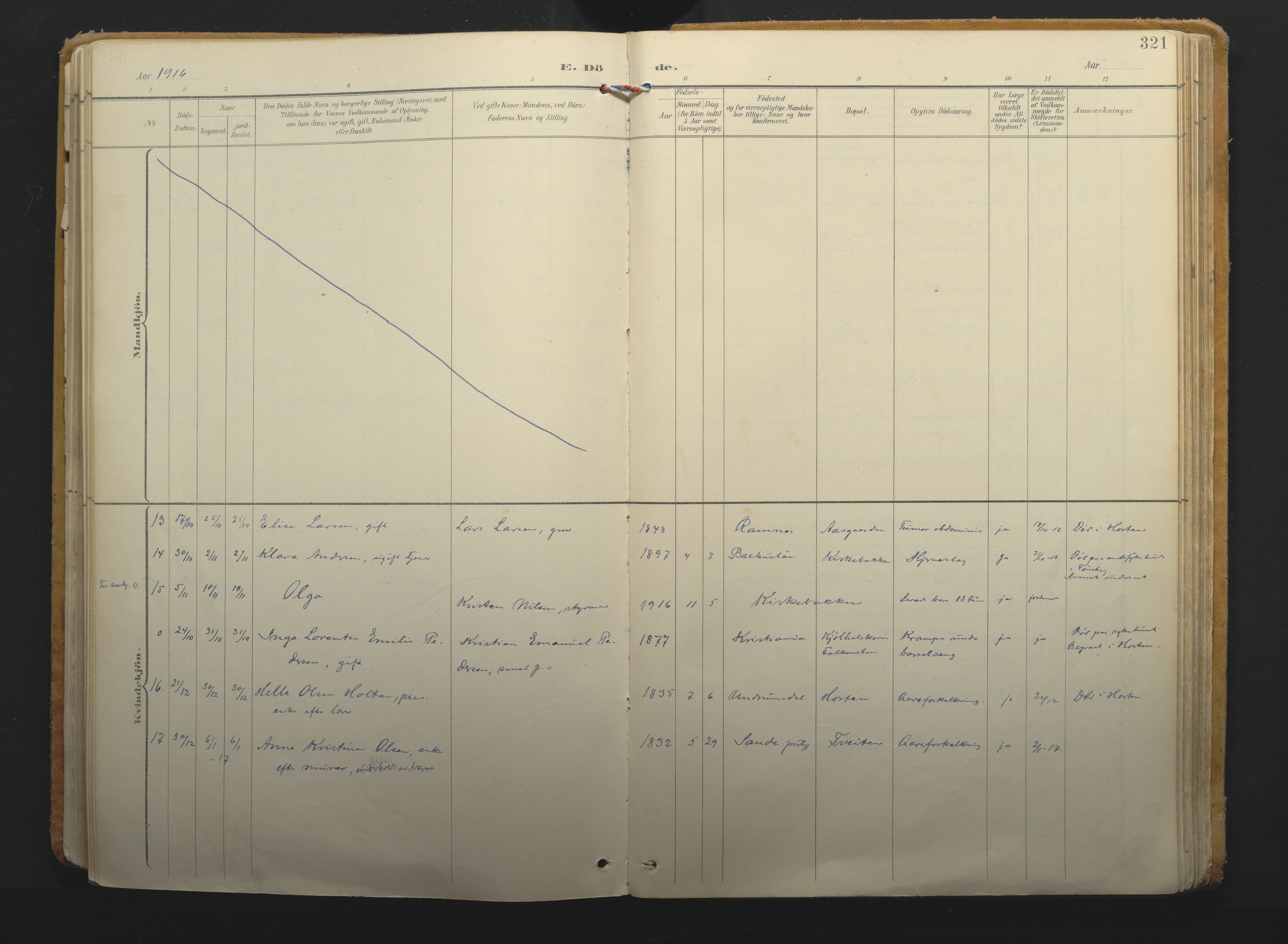 Borre kirkebøker, AV/SAKO-A-338/F/Fa/L0011: Parish register (official) no. I 11, 1897-1921, p. 321