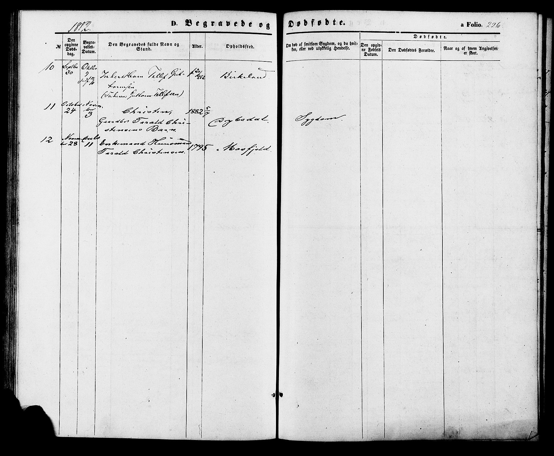 Birkenes sokneprestkontor, AV/SAK-1111-0004/F/Fa/L0004: Parish register (official) no. A 4, 1867-1886, p. 226