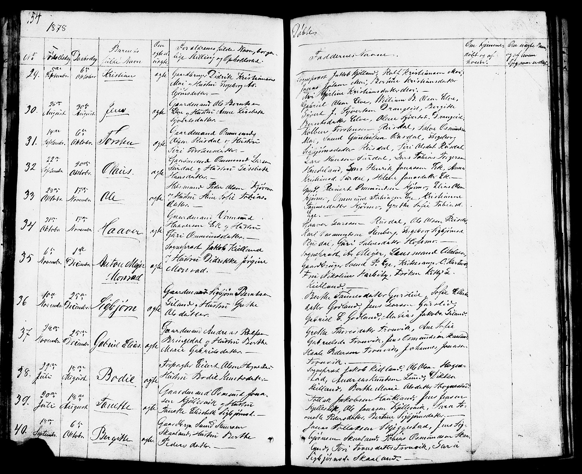 Lund sokneprestkontor, AV/SAST-A-101809/S07/L0003: Parish register (copy) no. B 3, 1848-1885, p. 154