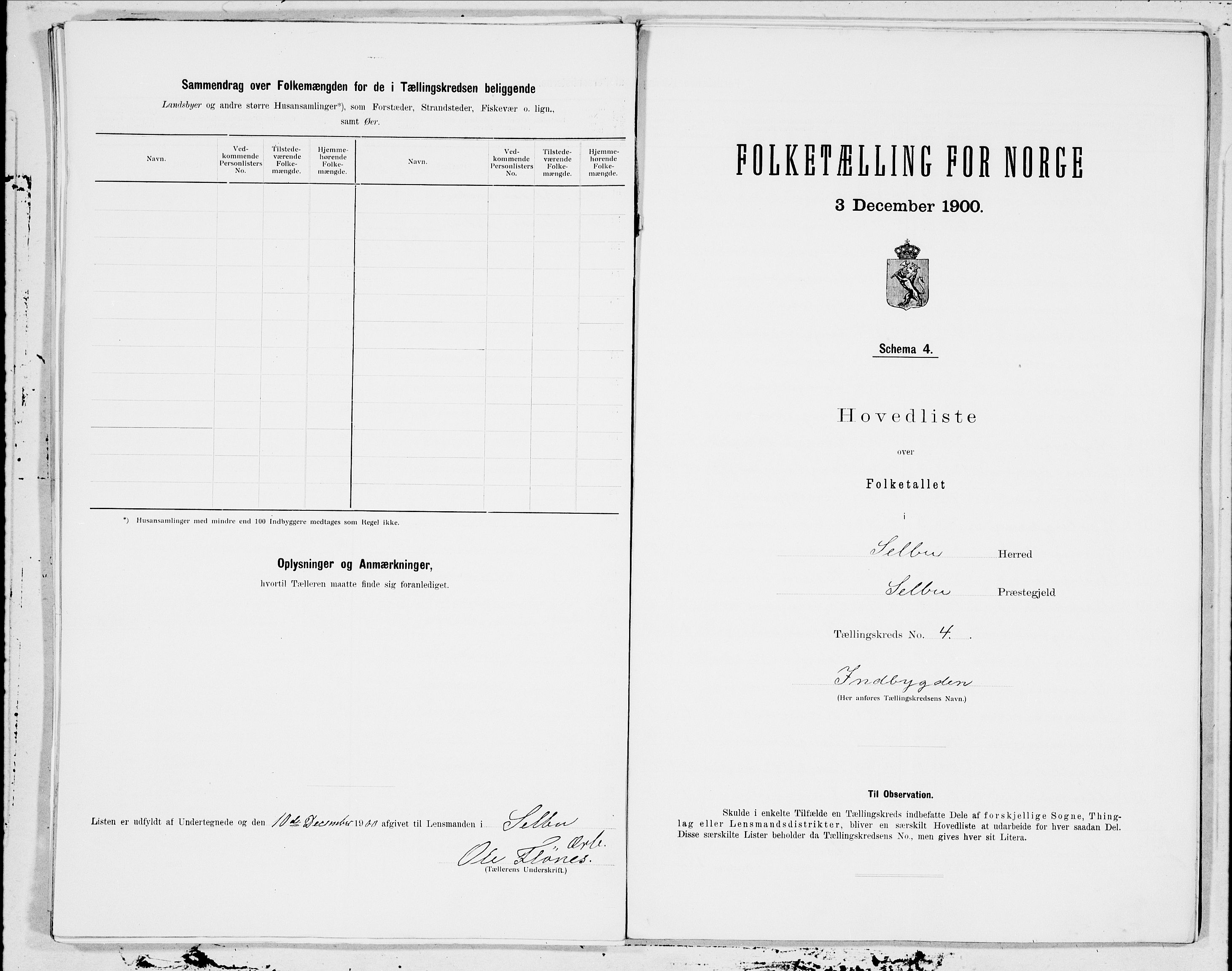 SAT, 1900 census for Selbu, 1900, p. 8