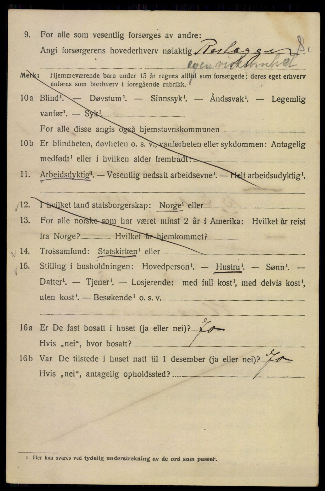 SAO, 1920 census for Kristiania, 1920, p. 631016