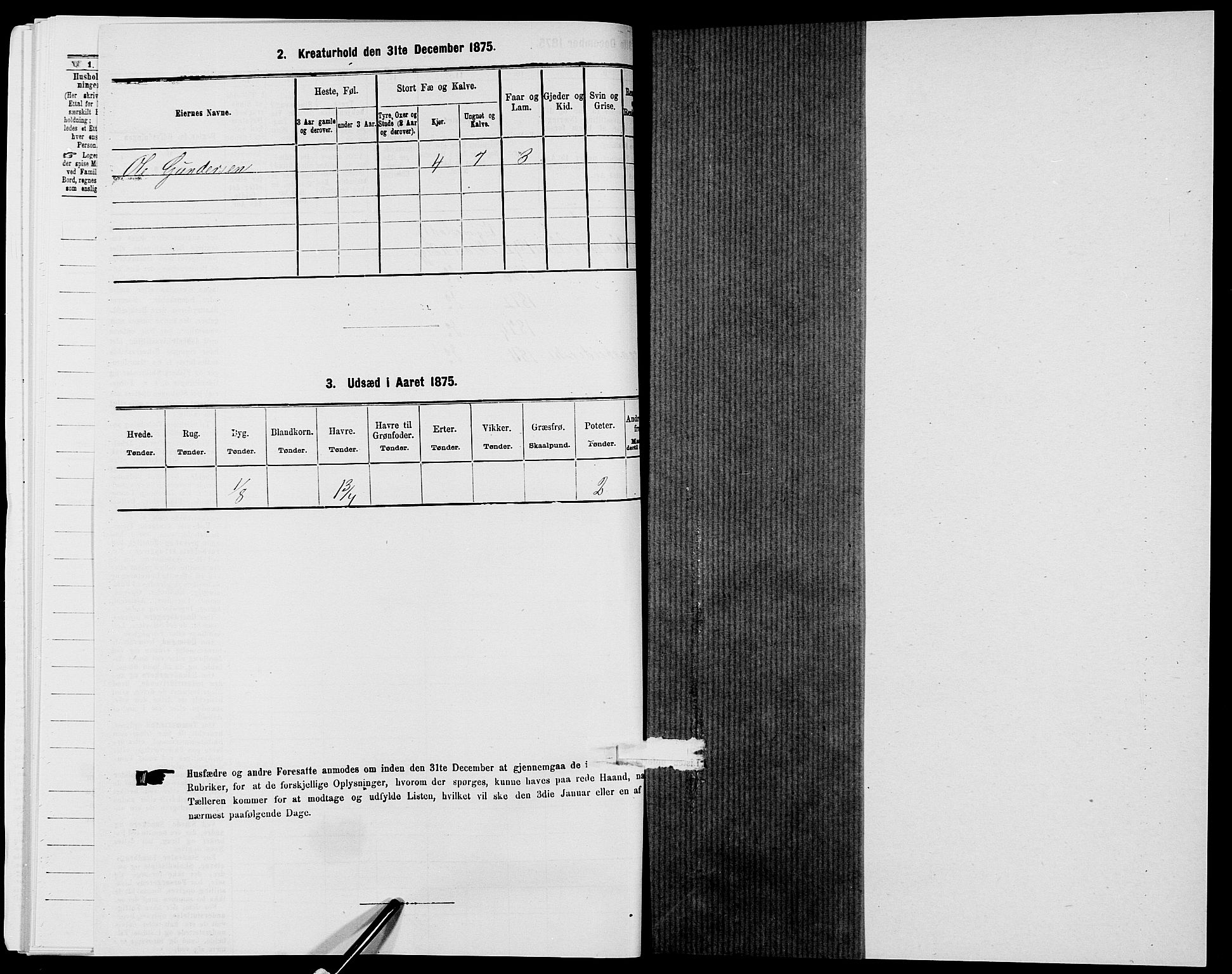 SAK, 1875 census for 1028P Nord-Audnedal, 1875, p. 349