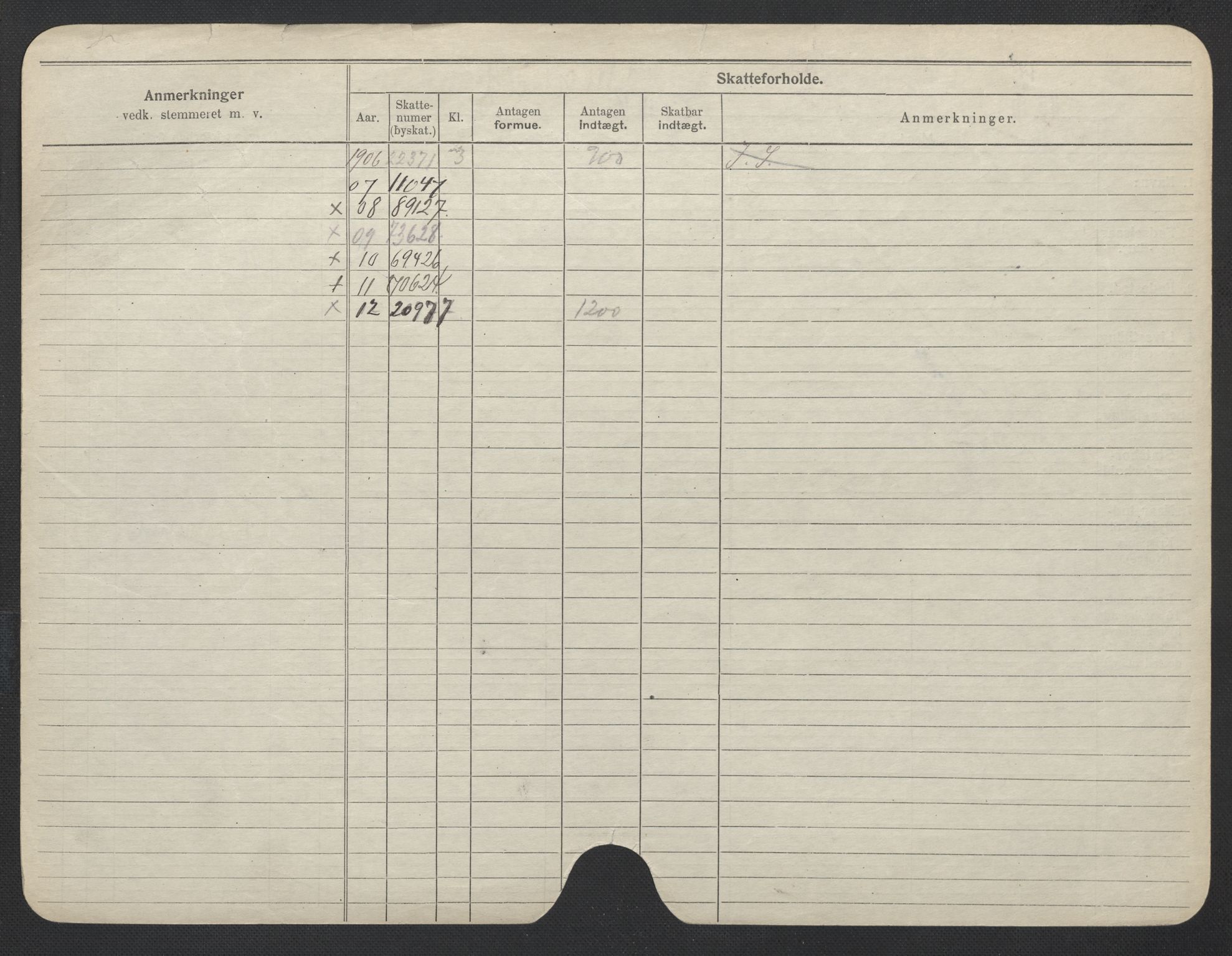 Oslo folkeregister, Registerkort, AV/SAO-A-11715/F/Fa/Fac/L0019: Kvinner, 1906-1914, p. 894b