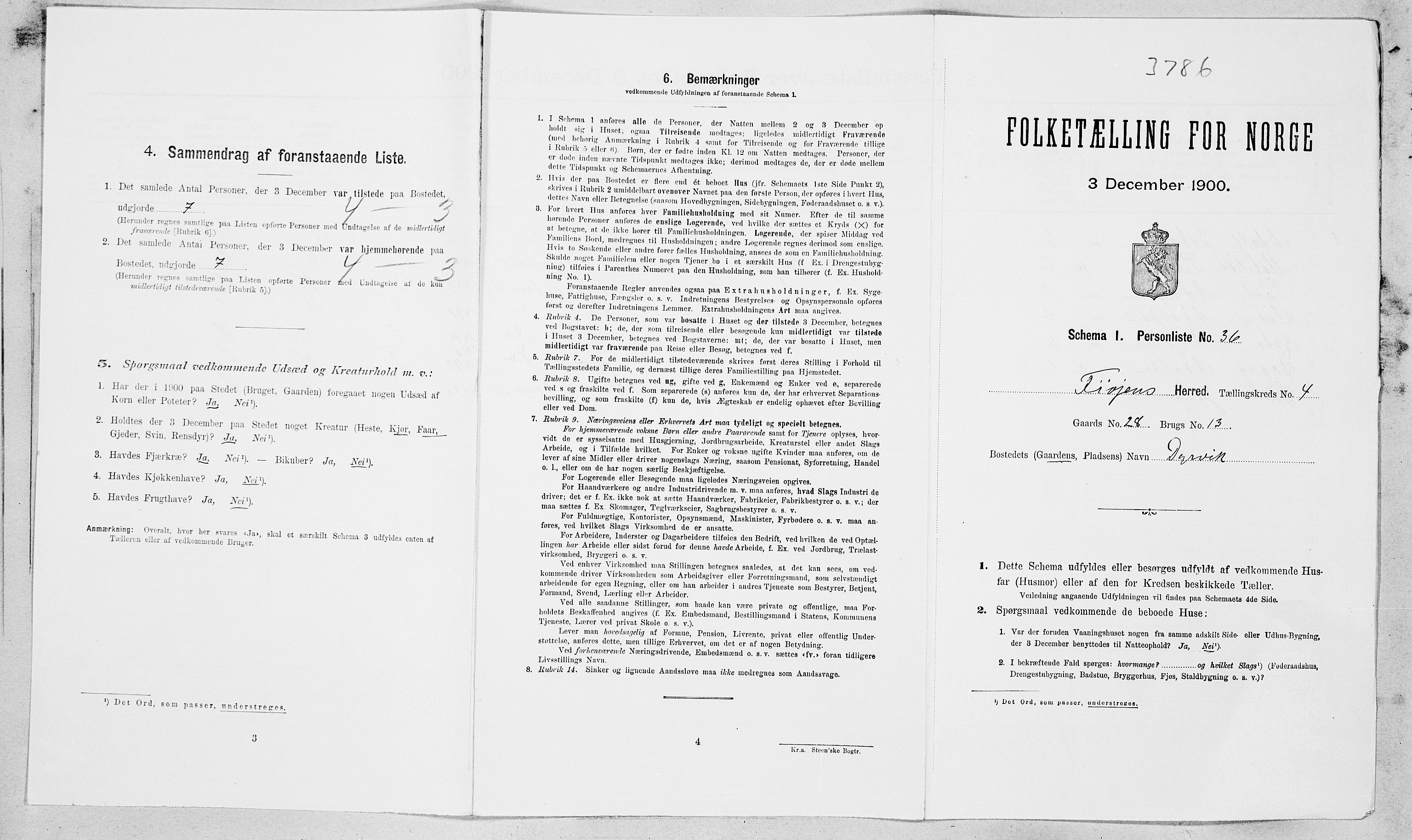 SAT, 1900 census for Frøya, 1900, p. 647