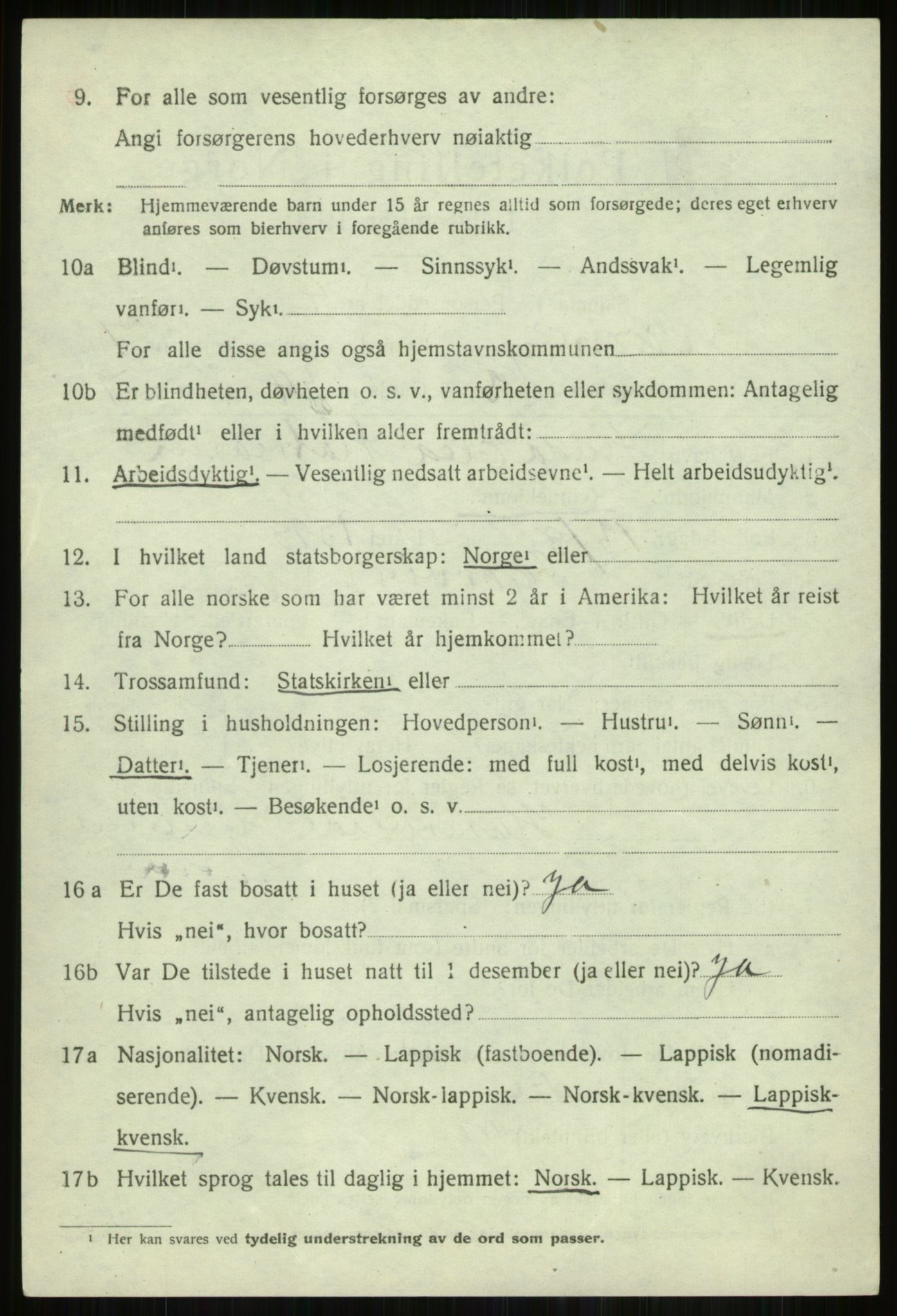 SATØ, 1920 census for Skjervøy, 1920, p. 4300