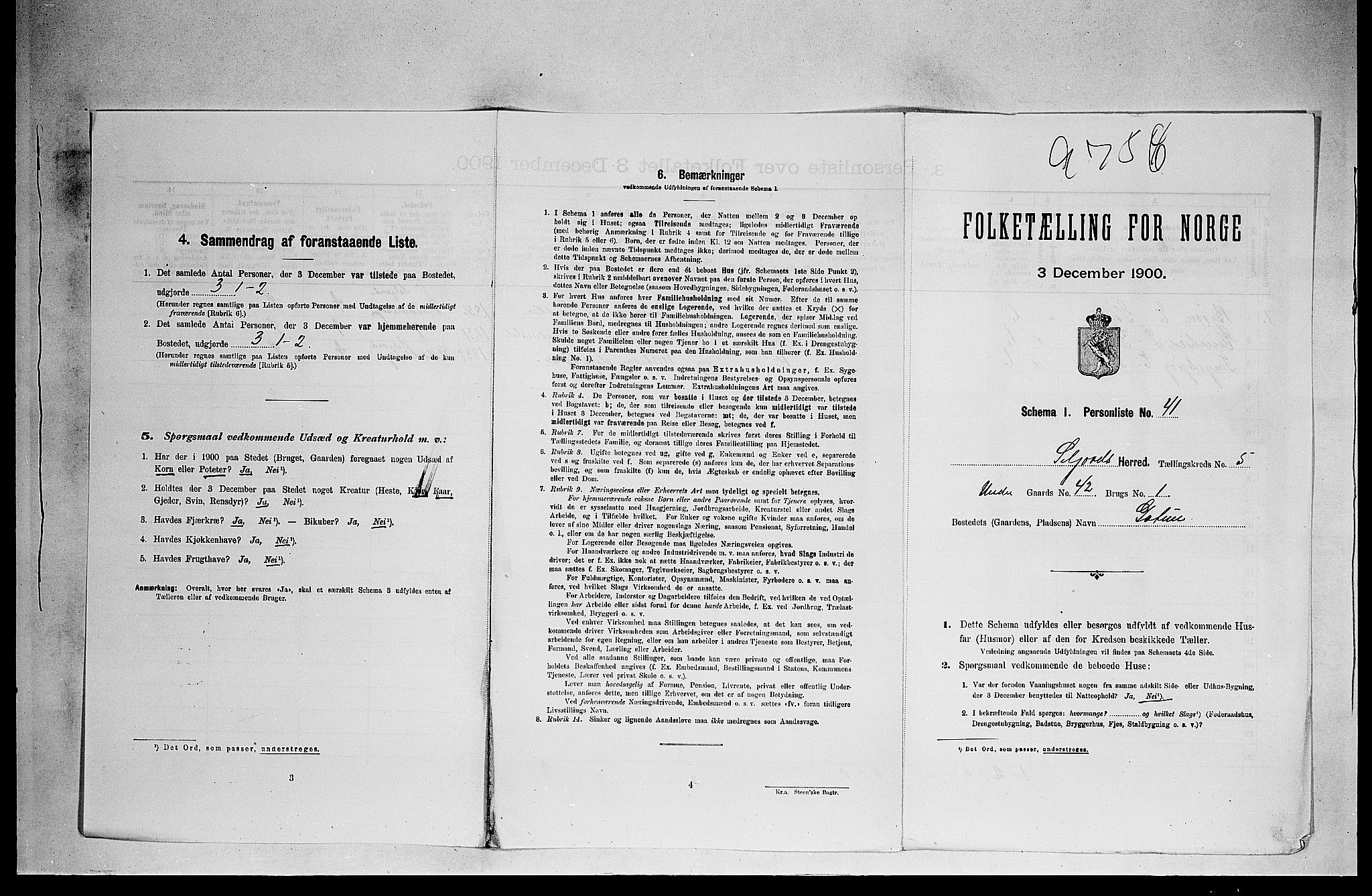 SAKO, 1900 census for Seljord, 1900, p. 508