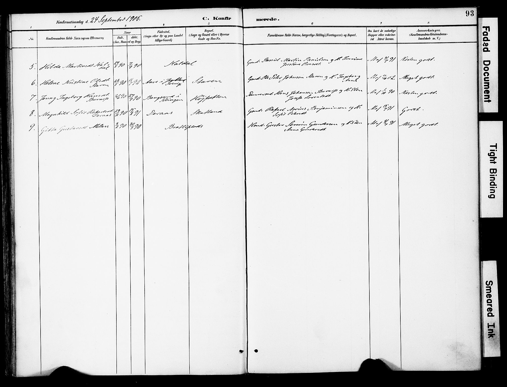 Ministerialprotokoller, klokkerbøker og fødselsregistre - Nord-Trøndelag, SAT/A-1458/742/L0409: Parish register (official) no. 742A02, 1891-1905, p. 93
