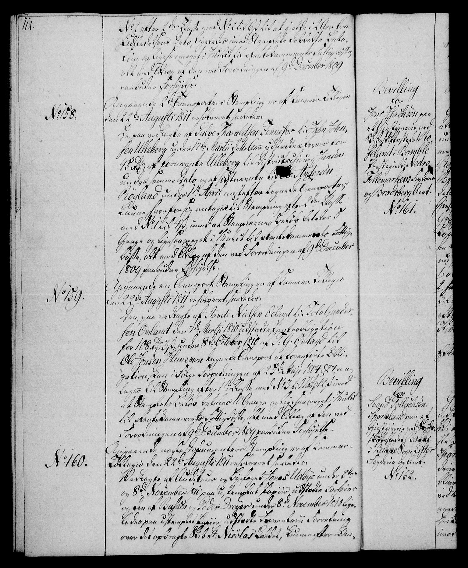 Rentekammeret, Kammerkanselliet, AV/RA-EA-3111/G/Gg/Gga/L0020: Norsk ekspedisjonsprotokoll med register (merket RK 53.20), 1811-1814, p. 112