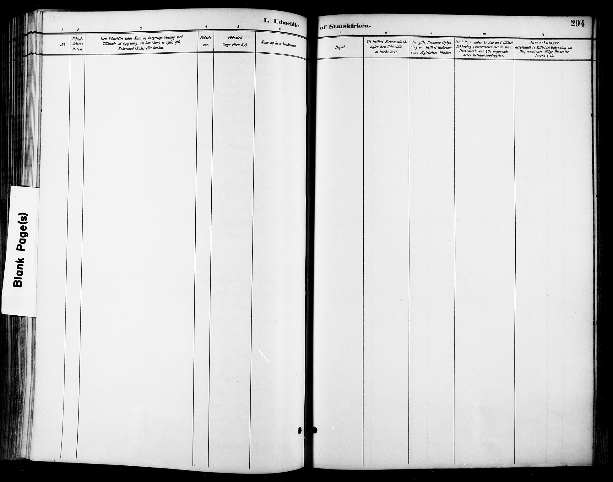 Halden prestekontor Kirkebøker, SAO/A-10909/F/Fa/L0014: Parish register (official) no. I 14, 1890-1906, p. 294