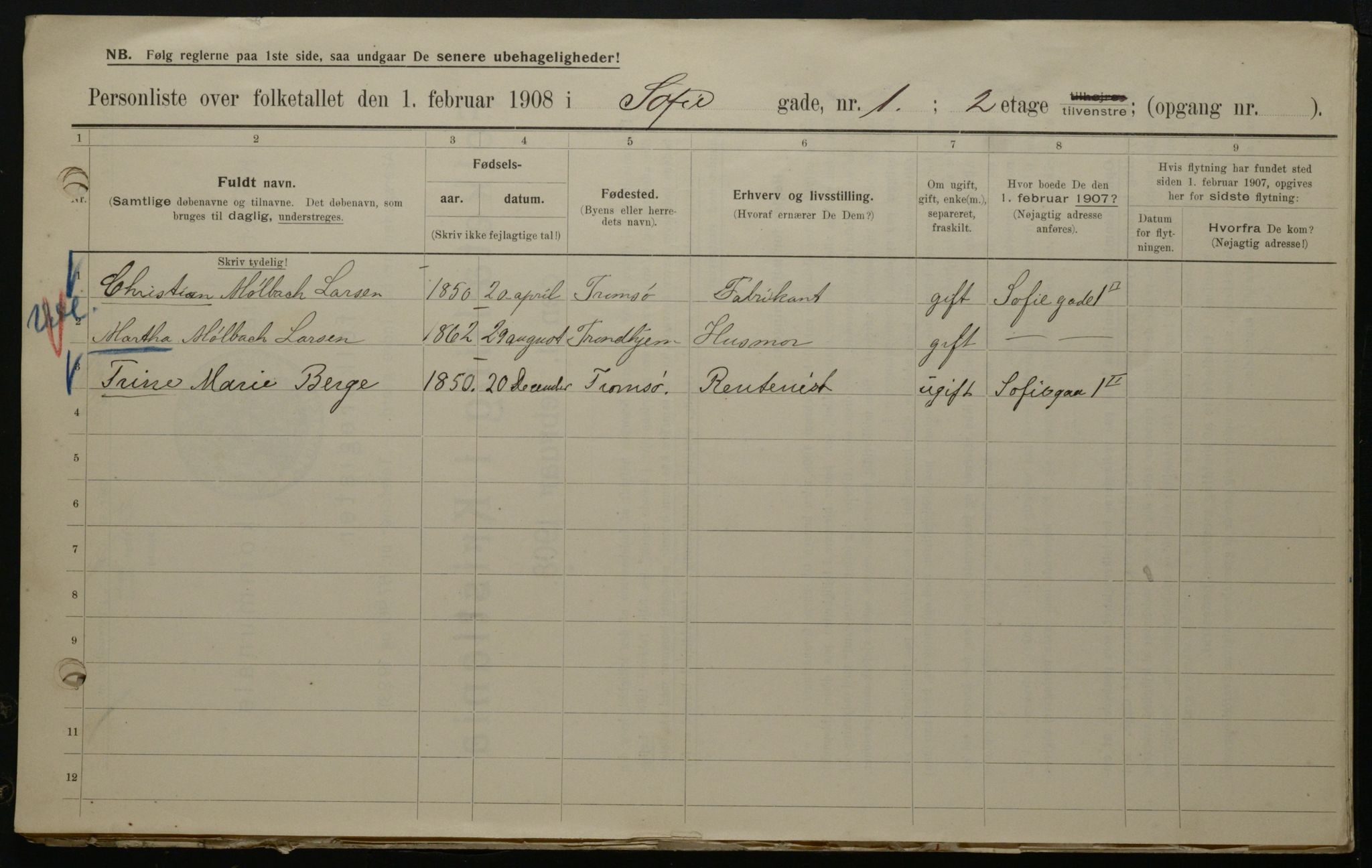 OBA, Municipal Census 1908 for Kristiania, 1908, p. 88809