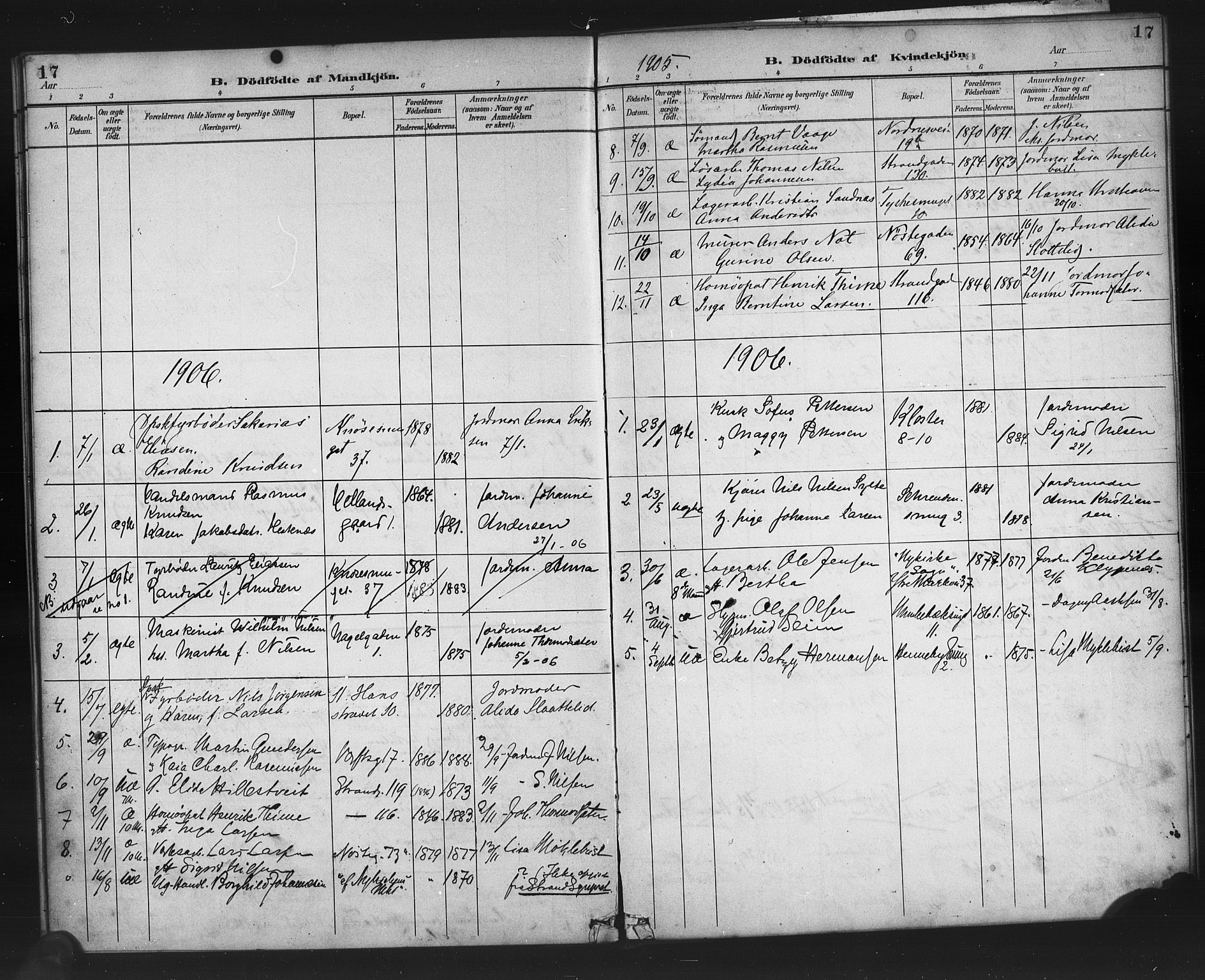 Nykirken Sokneprestembete, SAB/A-77101/H/Haa/L0048: Parish register (official) no. F 1, 1882-1916, p. 17