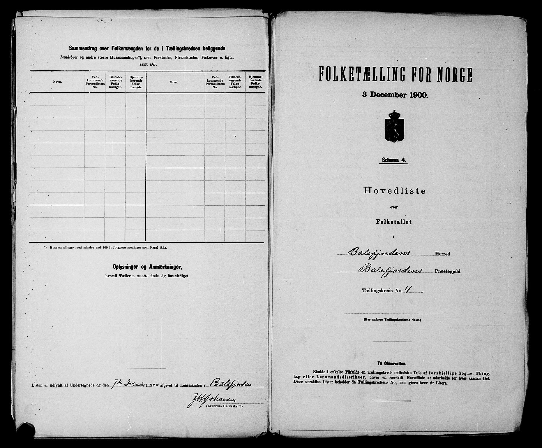 SATØ, 1900 census for Balsfjord, 1900, p. 10