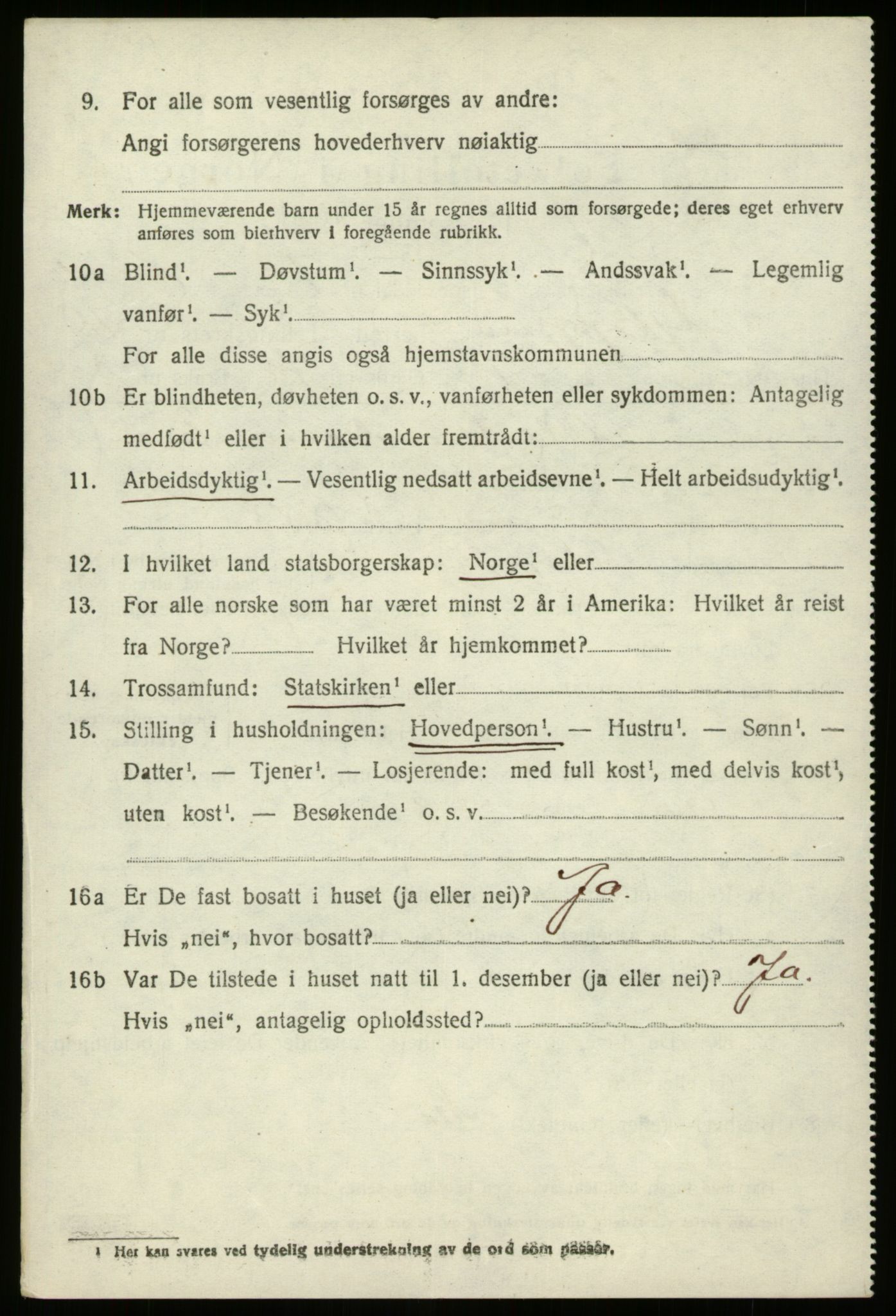 SAB, 1920 census for Gloppen, 1920, p. 7663