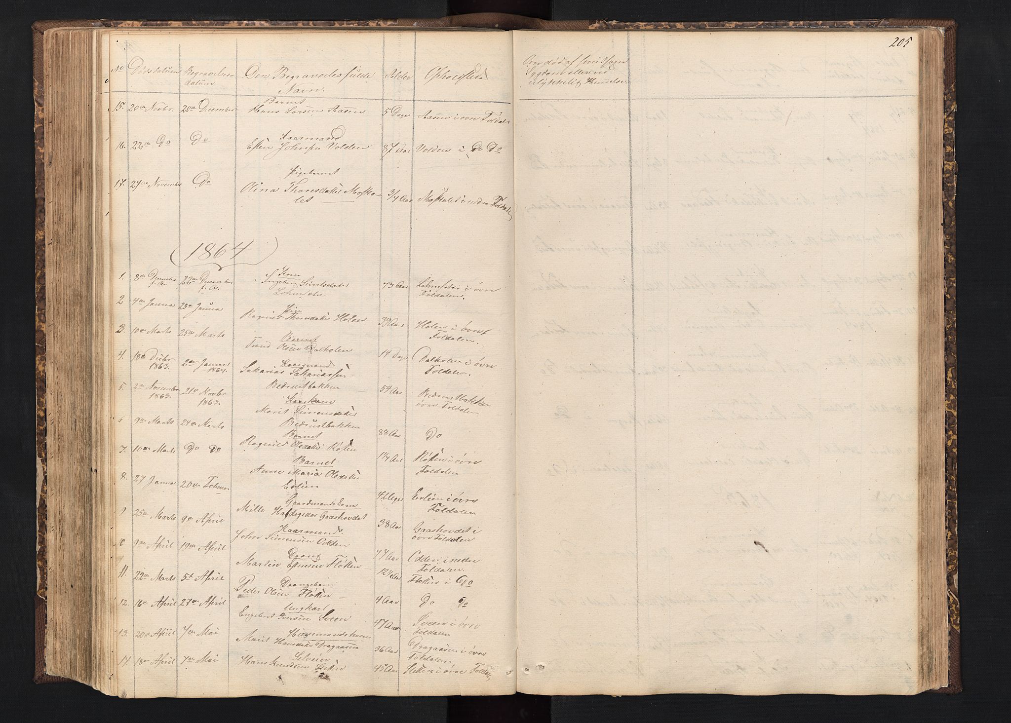 Alvdal prestekontor, AV/SAH-PREST-060/H/Ha/Hab/L0001: Parish register (copy) no. 1, 1857-1893, p. 205