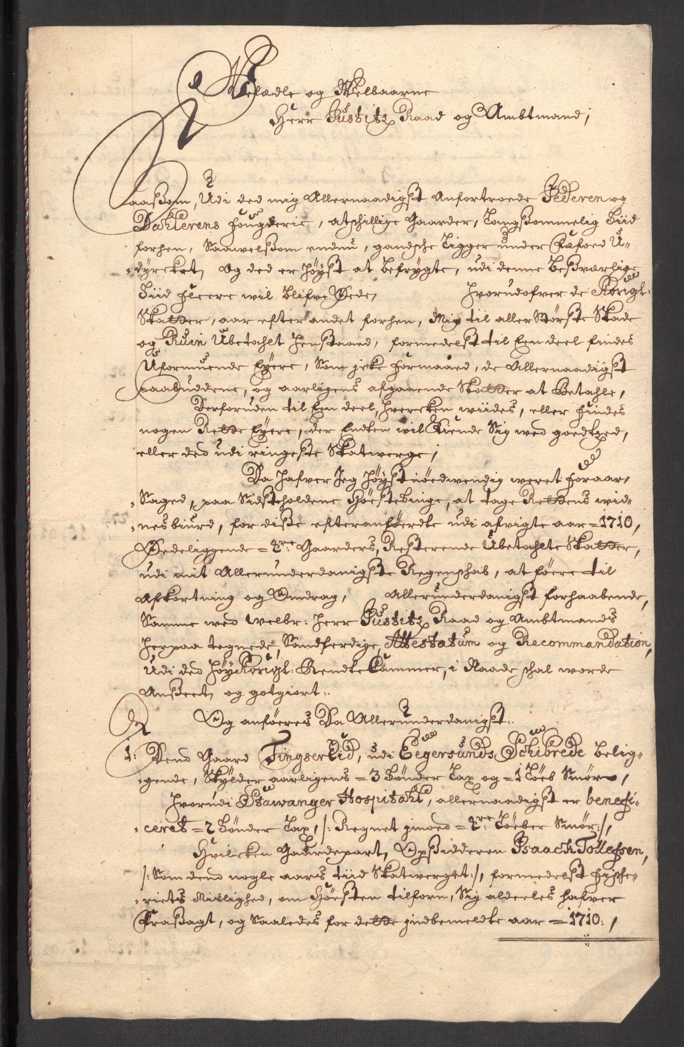 Rentekammeret inntil 1814, Reviderte regnskaper, Fogderegnskap, RA/EA-4092/R46/L2734: Fogderegnskap Jæren og Dalane, 1709-1710, p. 196