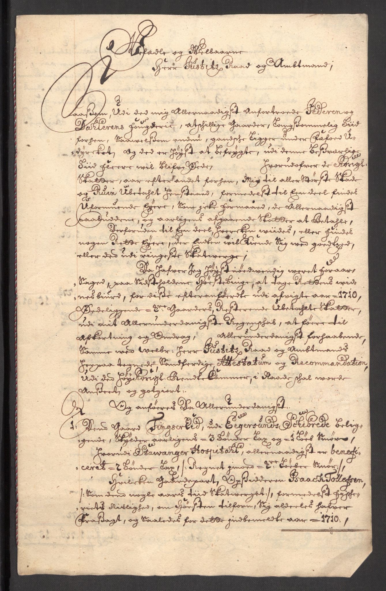 Rentekammeret inntil 1814, Reviderte regnskaper, Fogderegnskap, AV/RA-EA-4092/R46/L2734: Fogderegnskap Jæren og Dalane, 1709-1710, p. 196