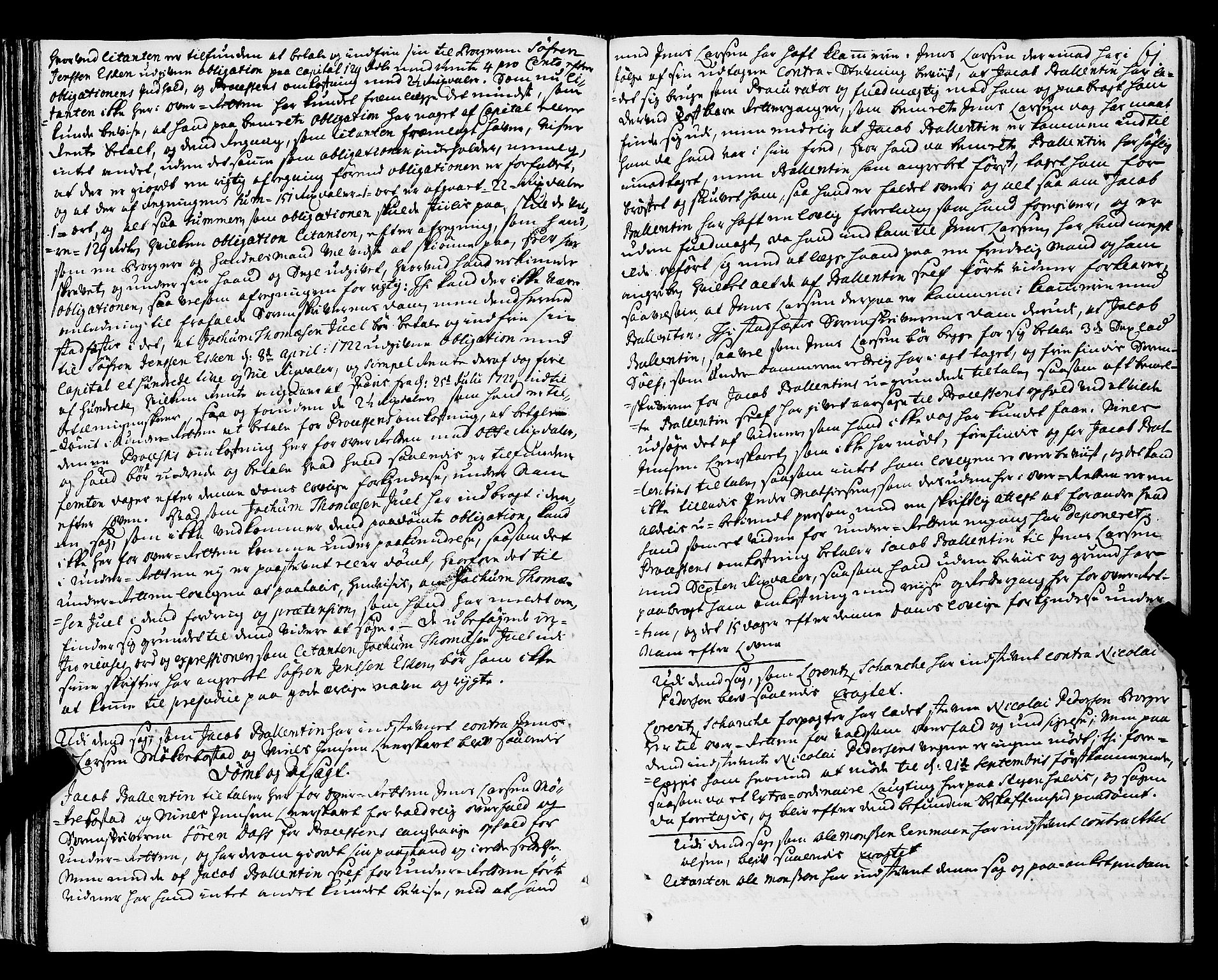 Nordland og Finnmarks lagstol, AV/SAT-A-5608/X/L0006: Justisprotokoll, 1730-1740, p. 60b-61a