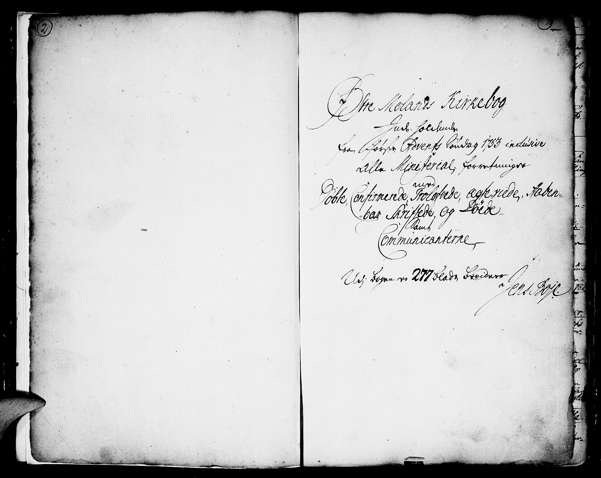 Austre Moland sokneprestkontor, AV/SAK-1111-0001/F/Fa/Faa/L0002: Parish register (official) no. A 2, 1747-1808, p. 2-3